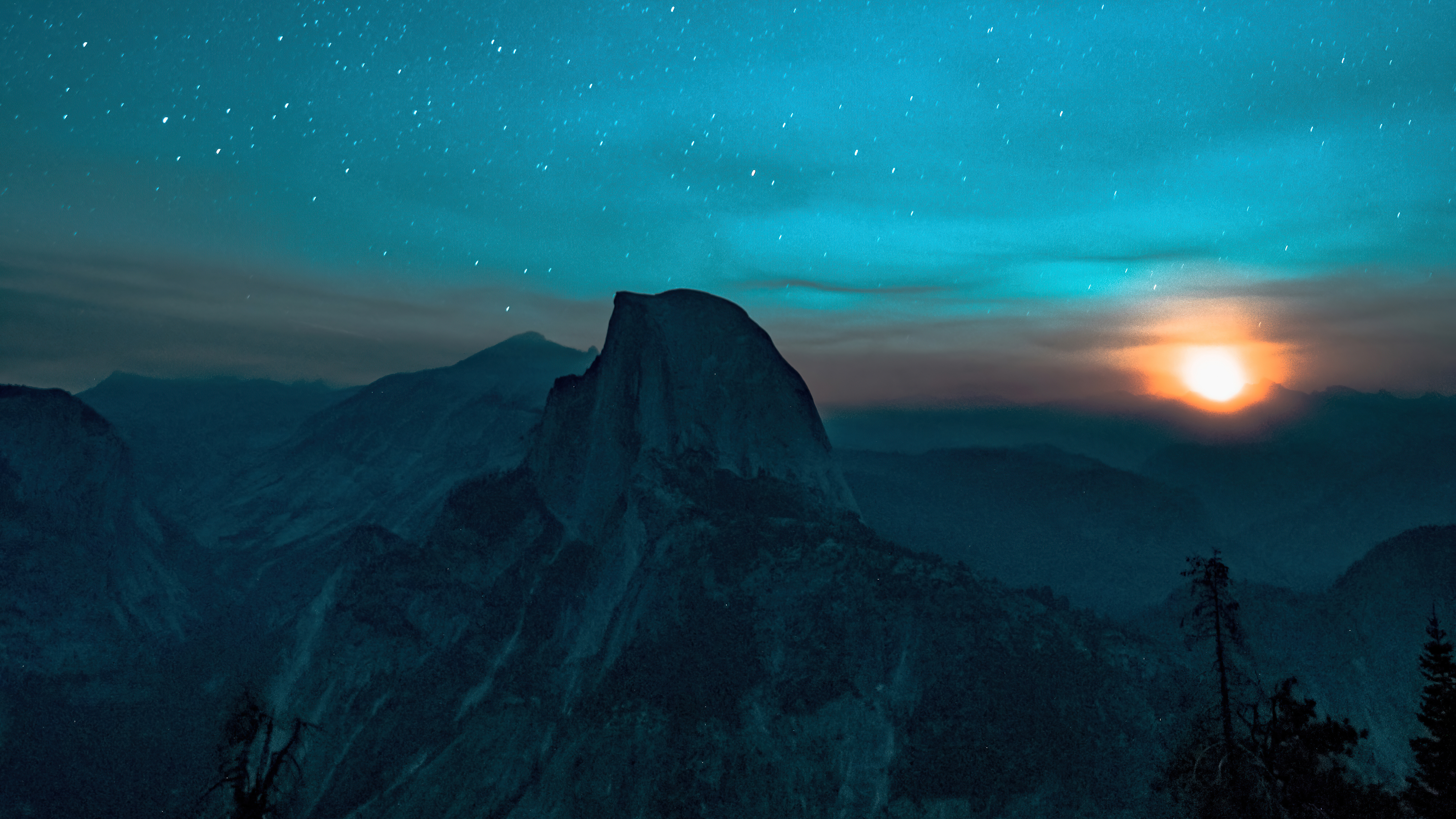 Wallpapers mountains stars nature on the desktop
