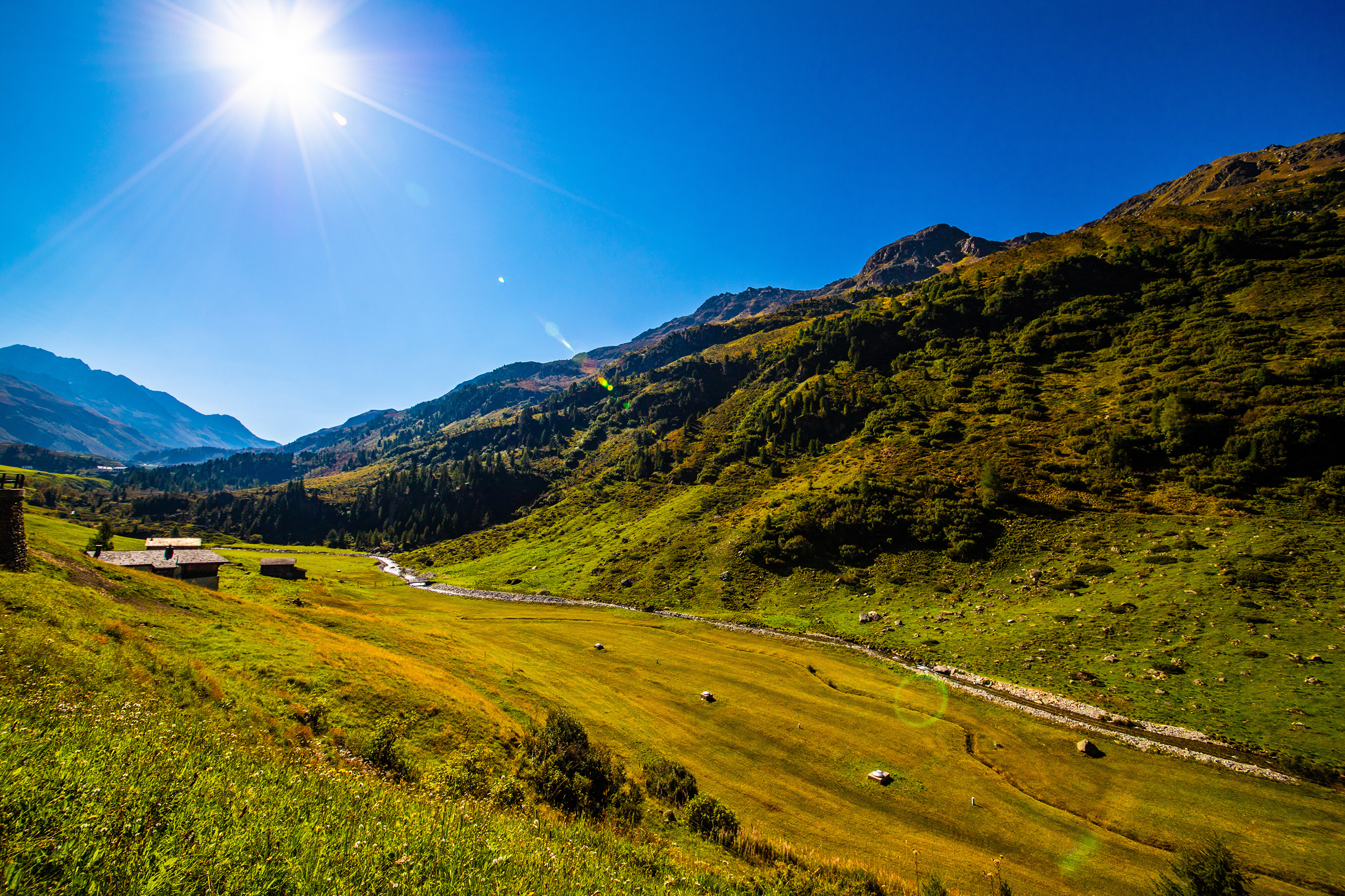 Обои природа Швейцария солнце - бесплатные картинки на Fonwall