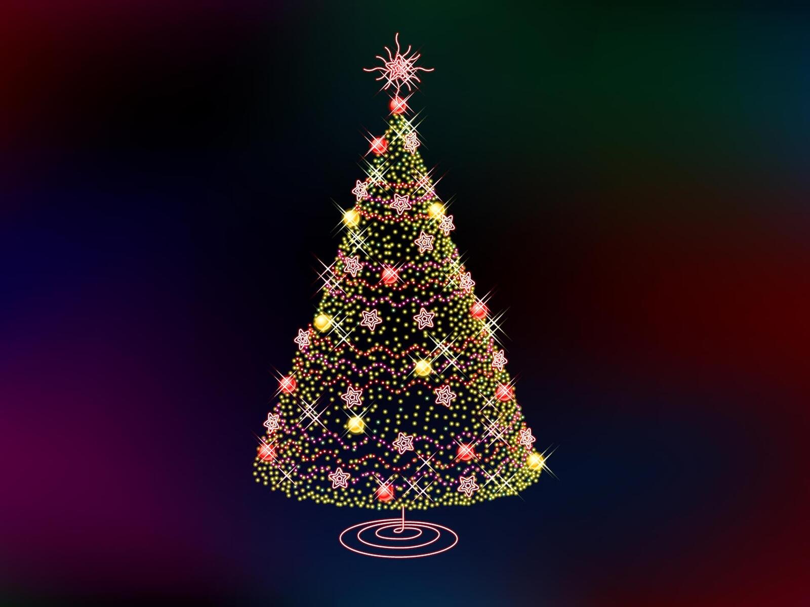 Free photo Rendering of a Christmas tree