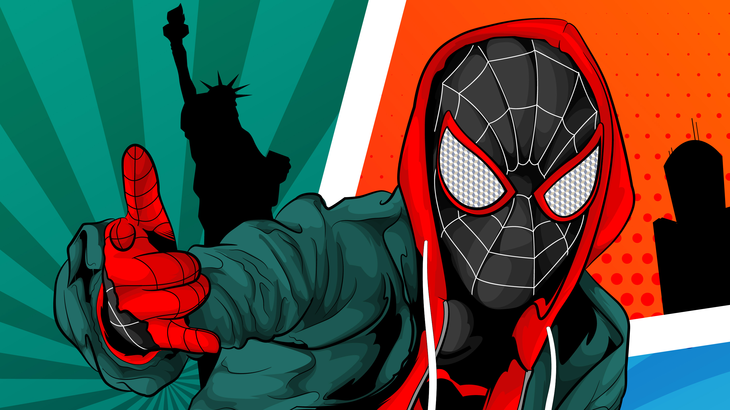 Обои Человек-паук супергерои художественное произведение на рабочий стол