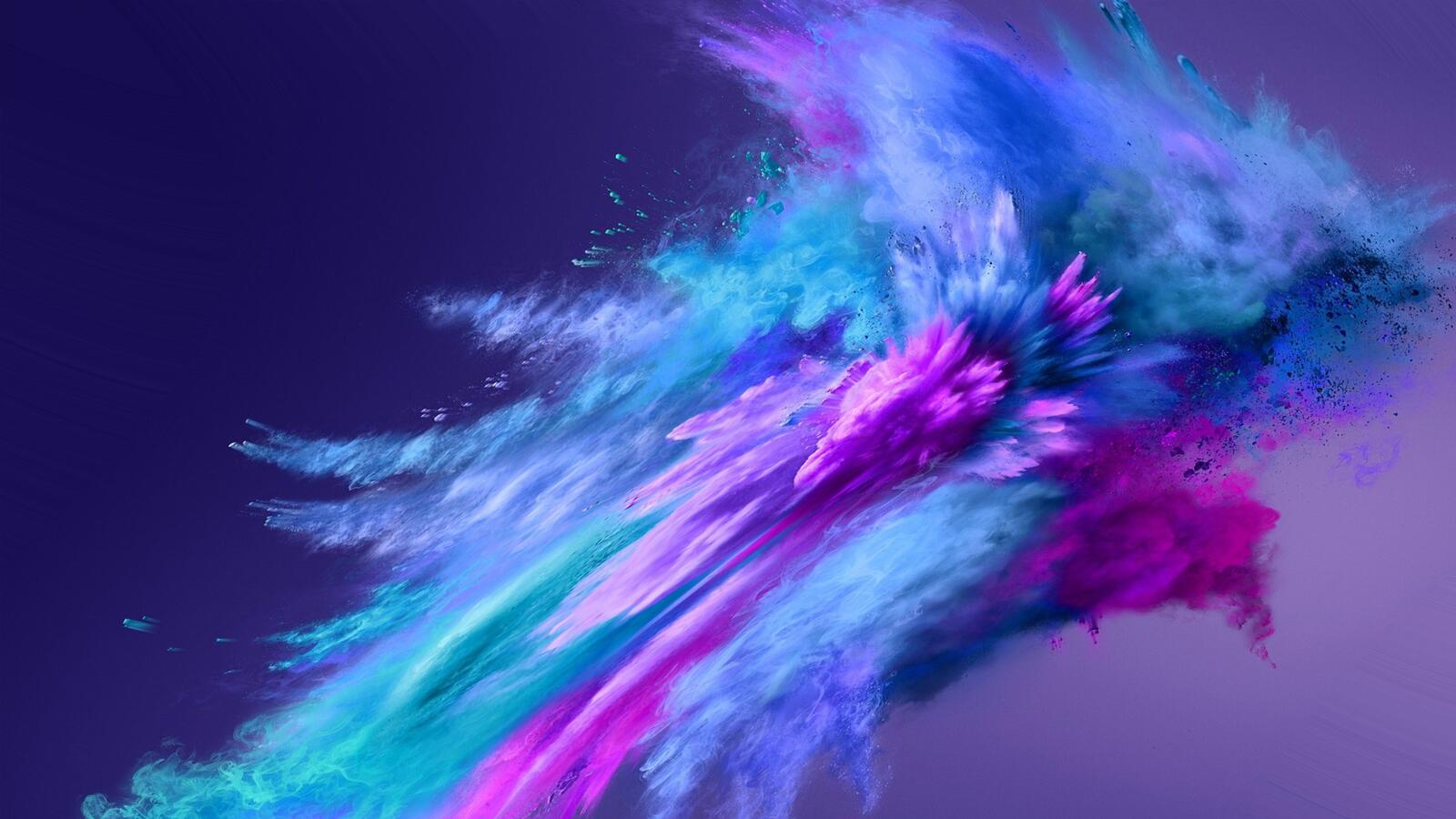 Wallpapers explosion splash color spray on the desktop