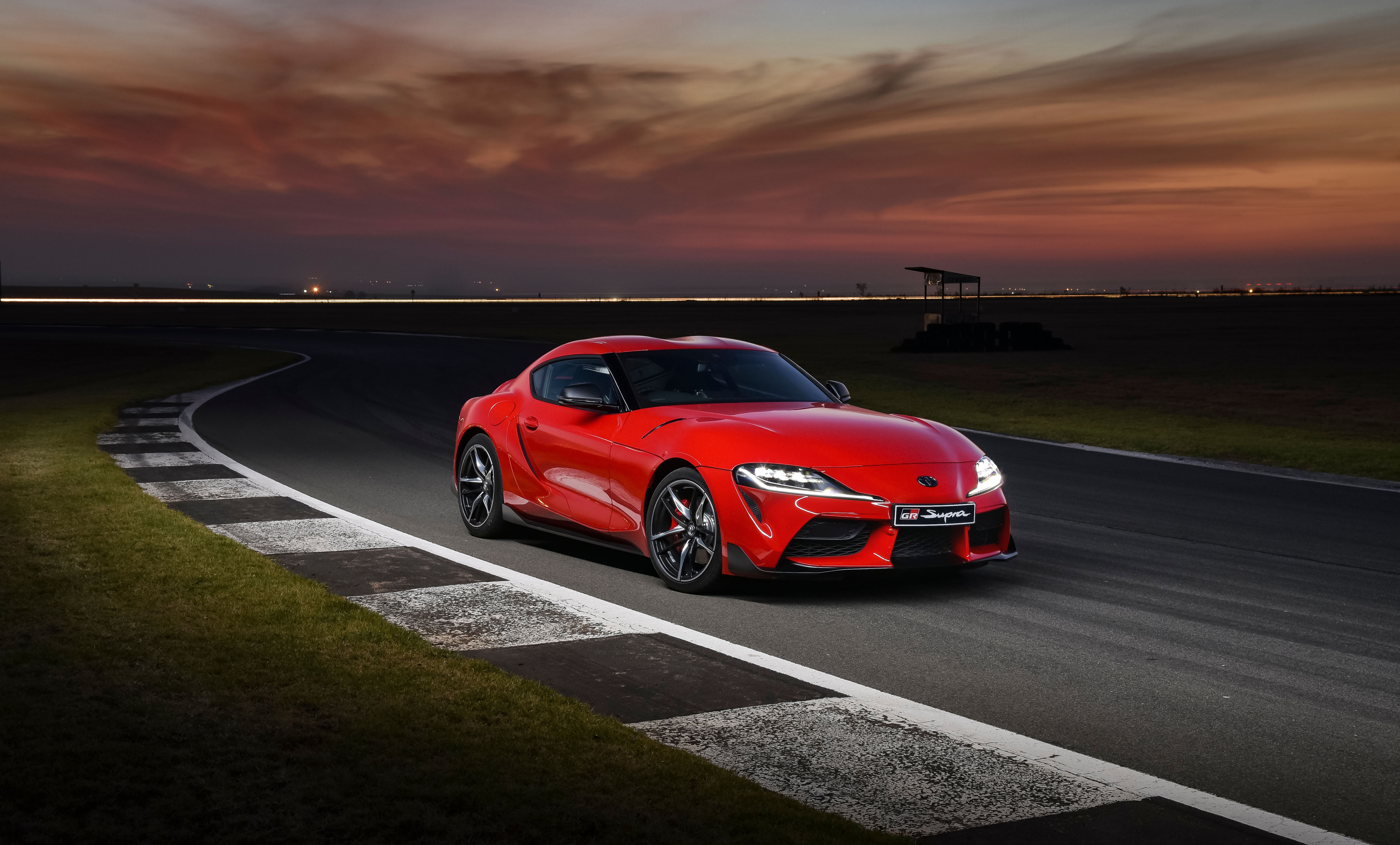 Wallpapers road red sports cars on the desktop