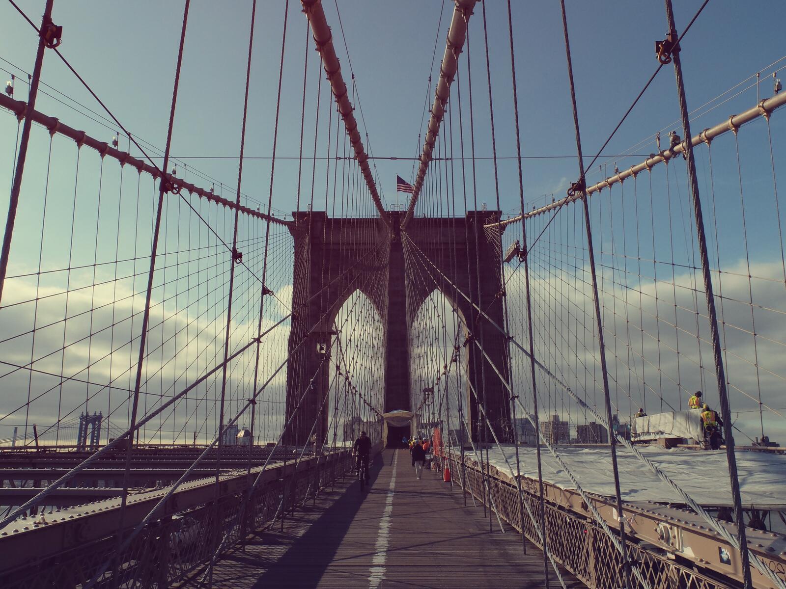 桌面上的壁纸纽约 桥牌 斜拉桥