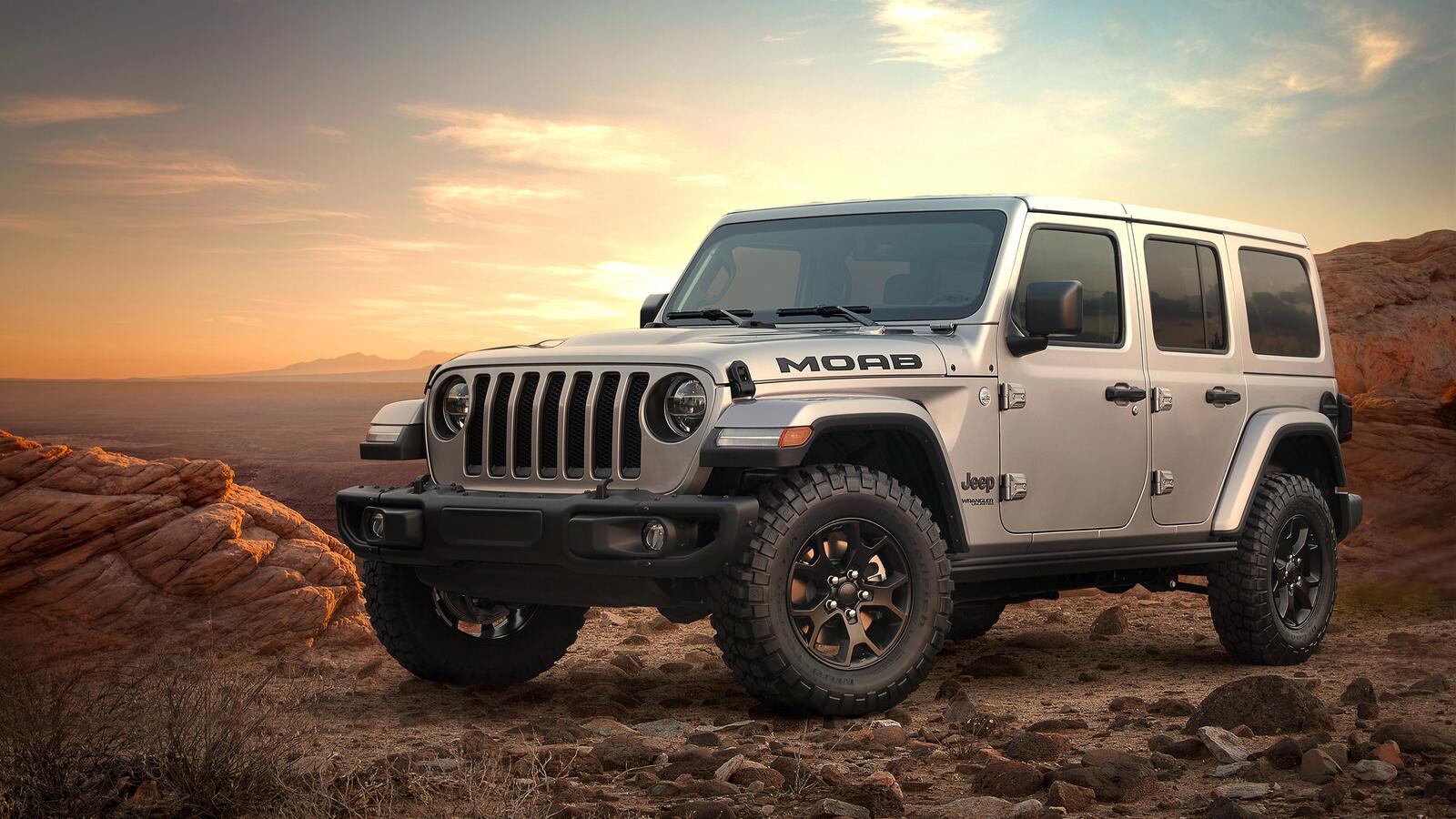 Free photo Jeep wrangler unlimited moab edition in mountainous terrain