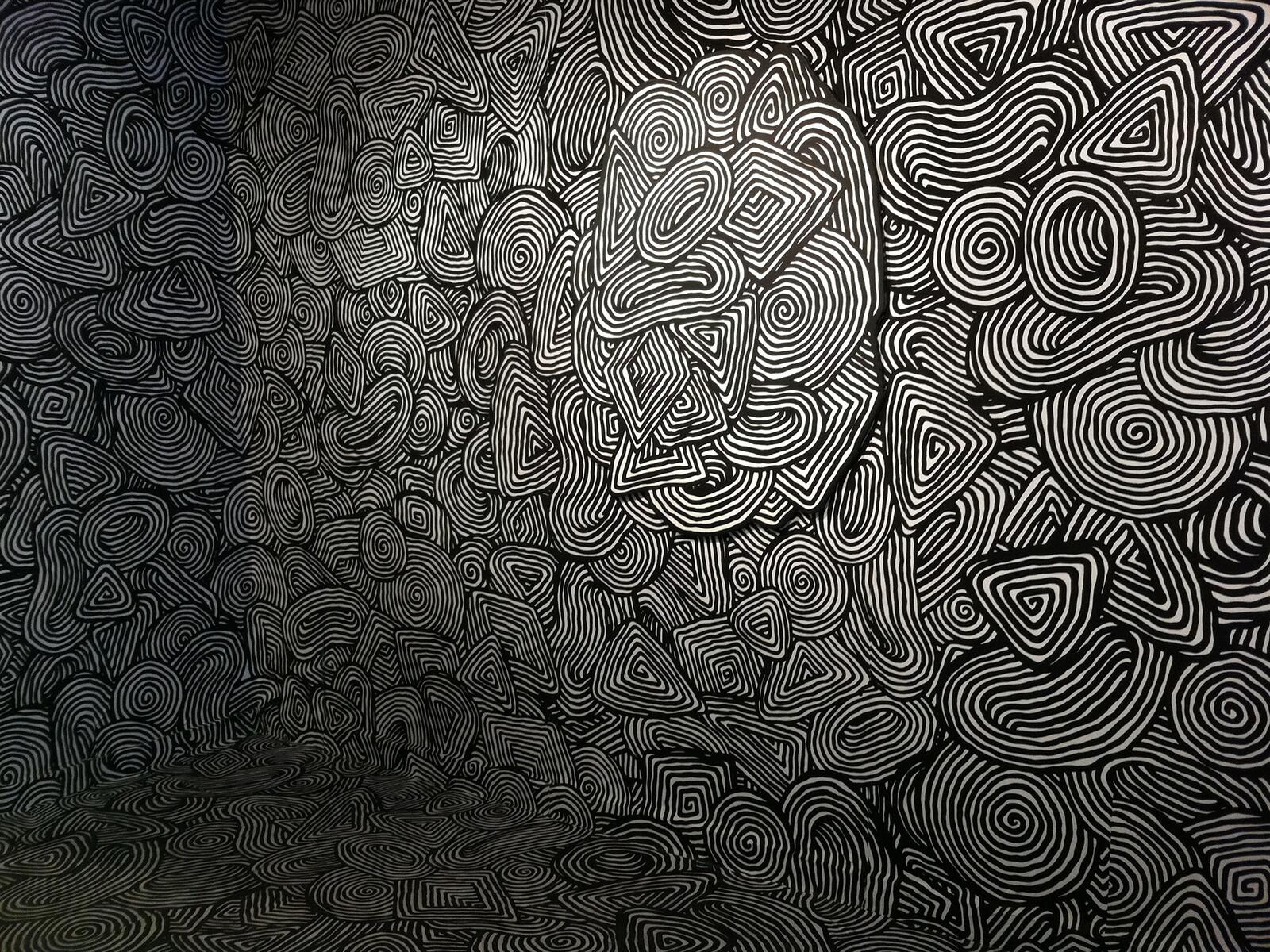 Wallpapers black mind pattern on the desktop