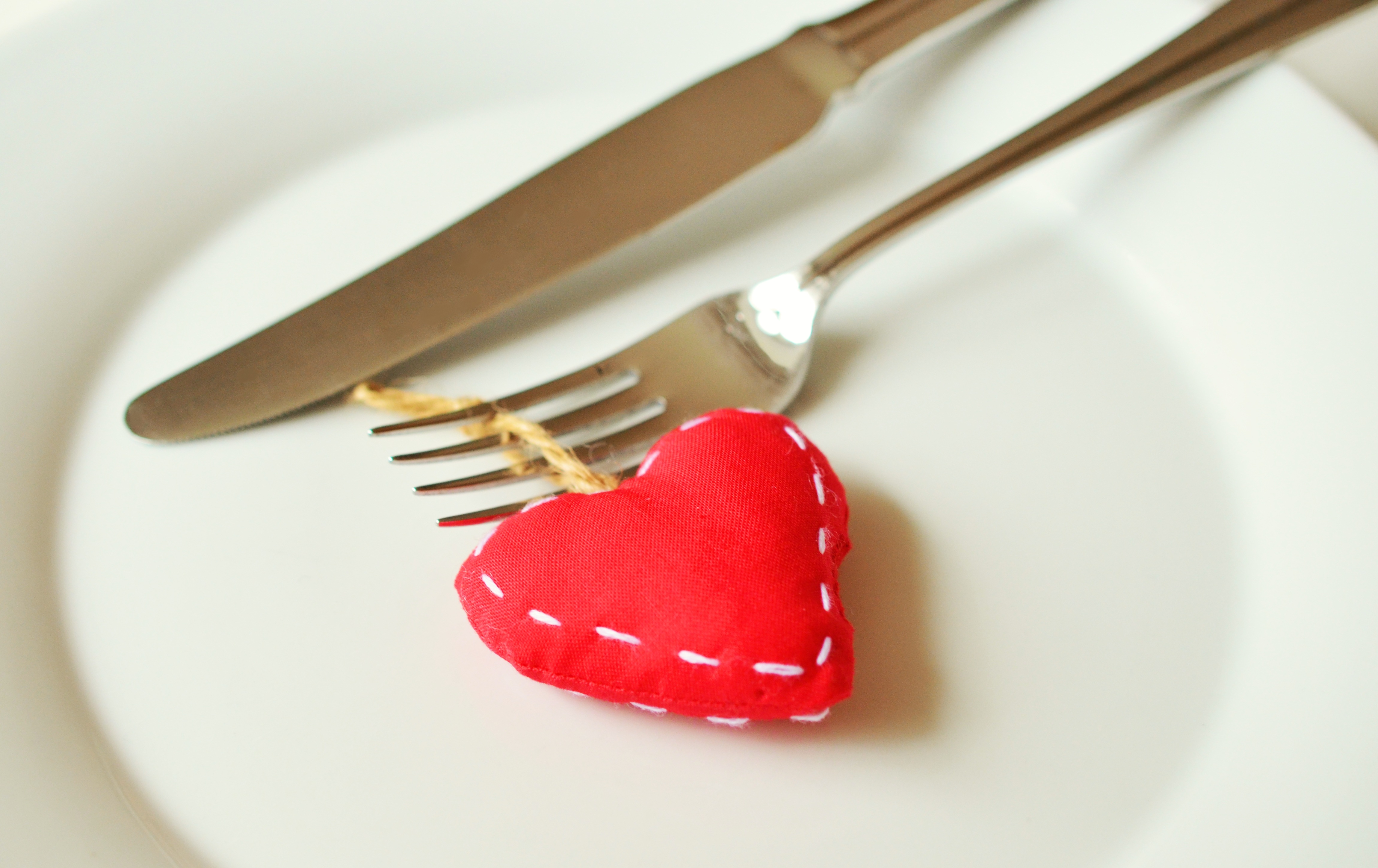 Photo free cutlery, heart, Red heart