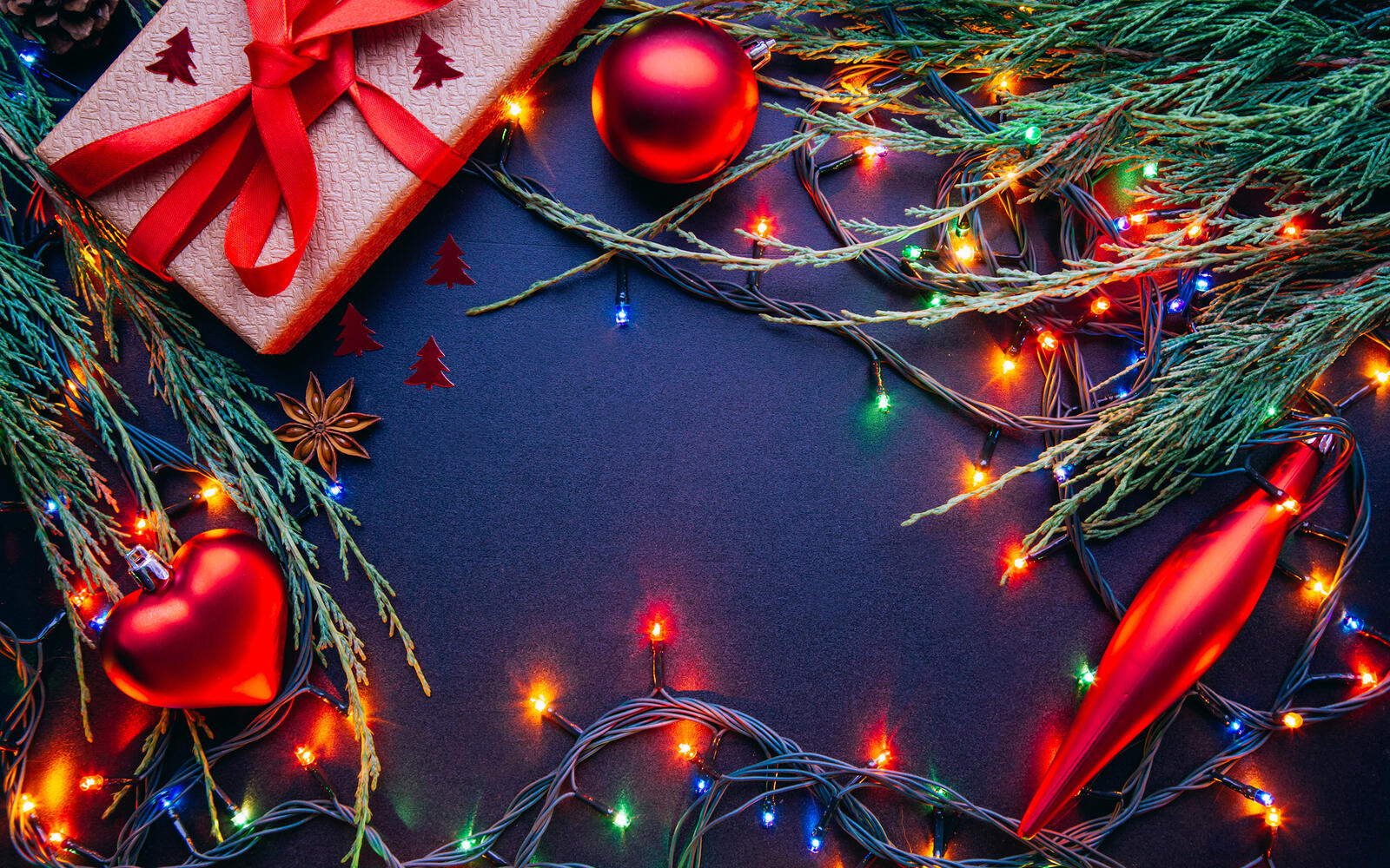 Wallpapers garland holidays gifts on the desktop