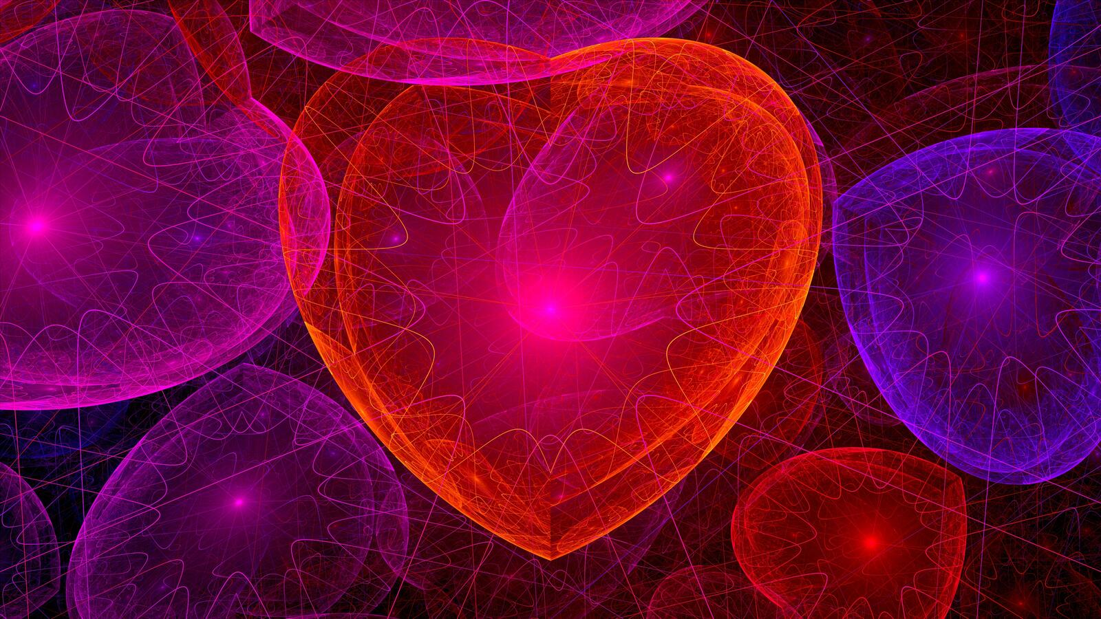 Wallpapers hearts abstract background on the desktop