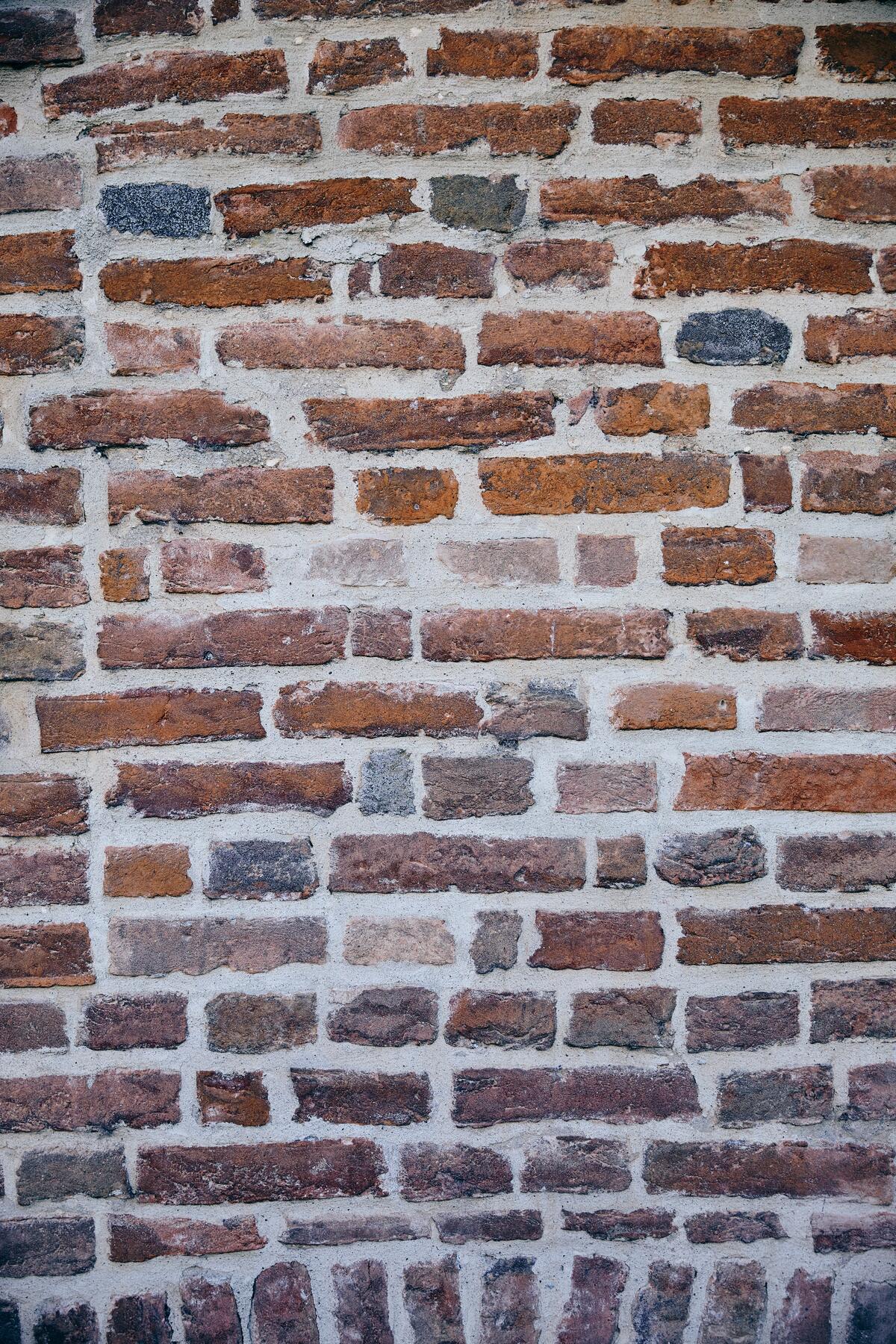 Gallery photo wall, brick