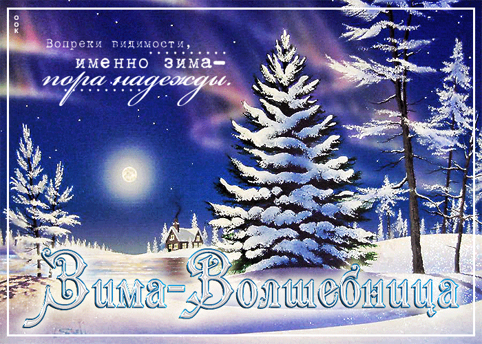 Postcard free winter sorceress, new year, postcard