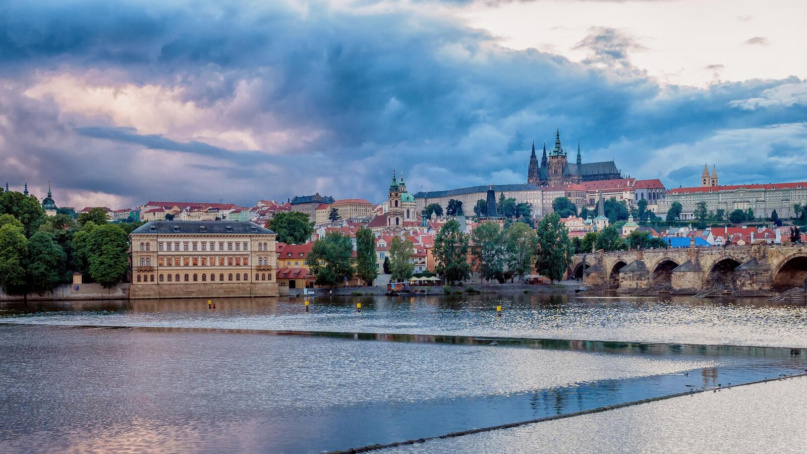 Wallpapers river Czech Republic cityscape on the desktop
