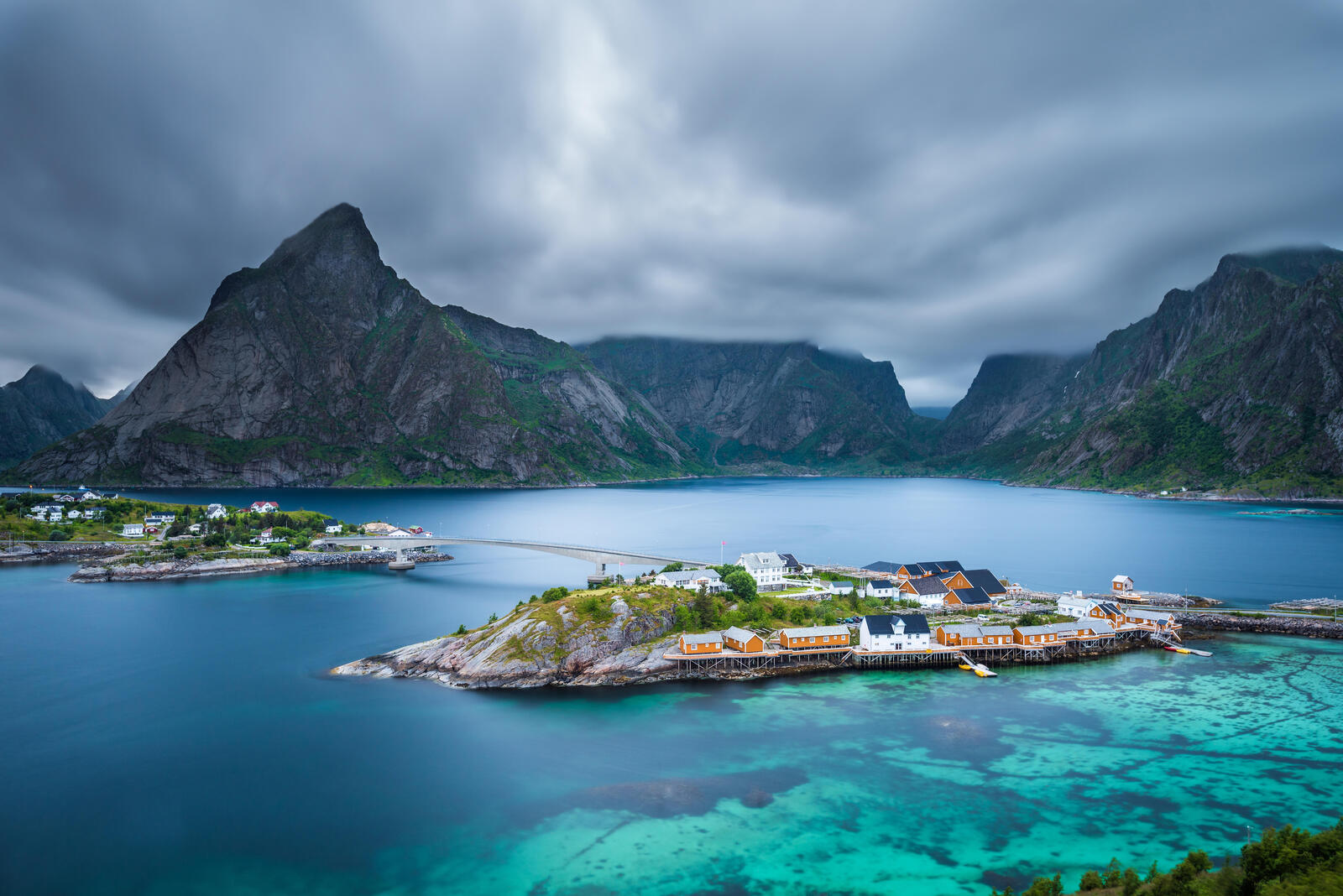Бесплатное фото Фото норвегия, пейзаж - обои на стол