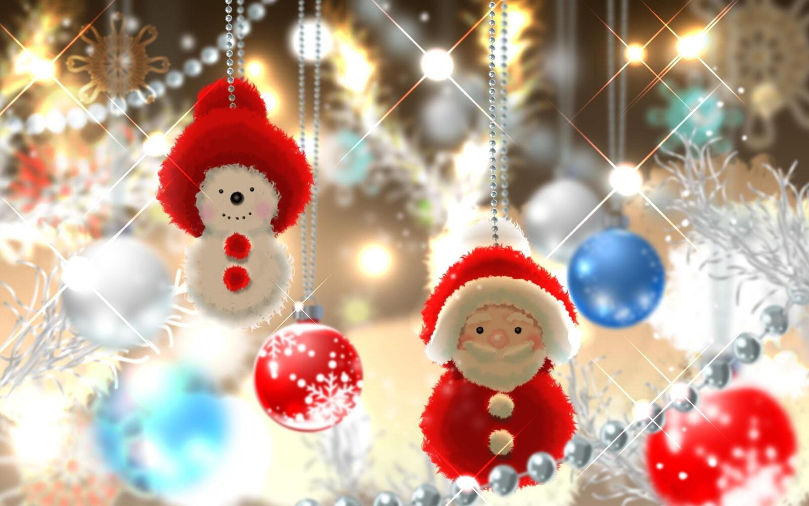 Wallpapers new year holiday christmas toy on the desktop
