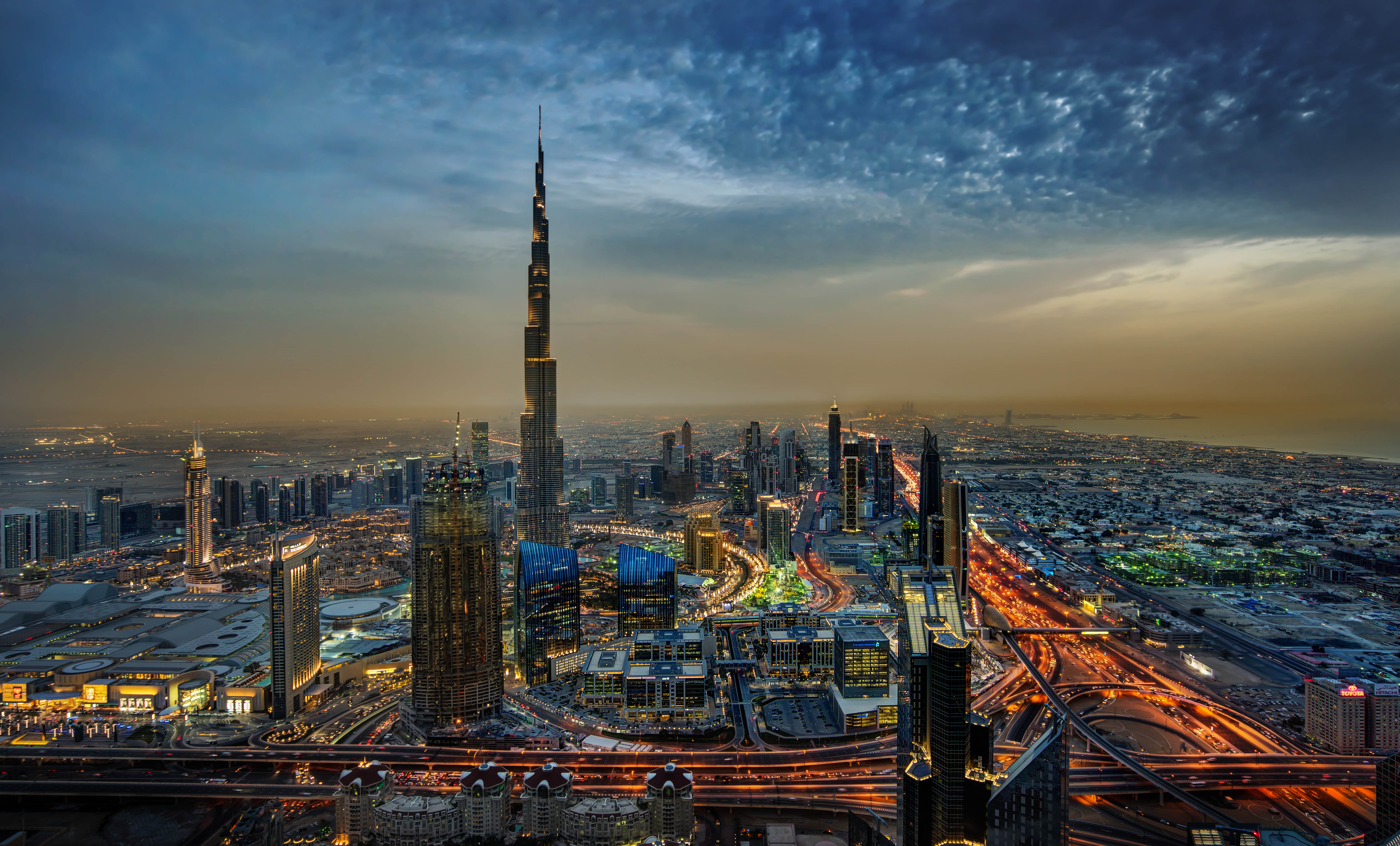 Обои Дубай Бурдж Халифа Объединённые Арабские Эмираты на рабочий стол