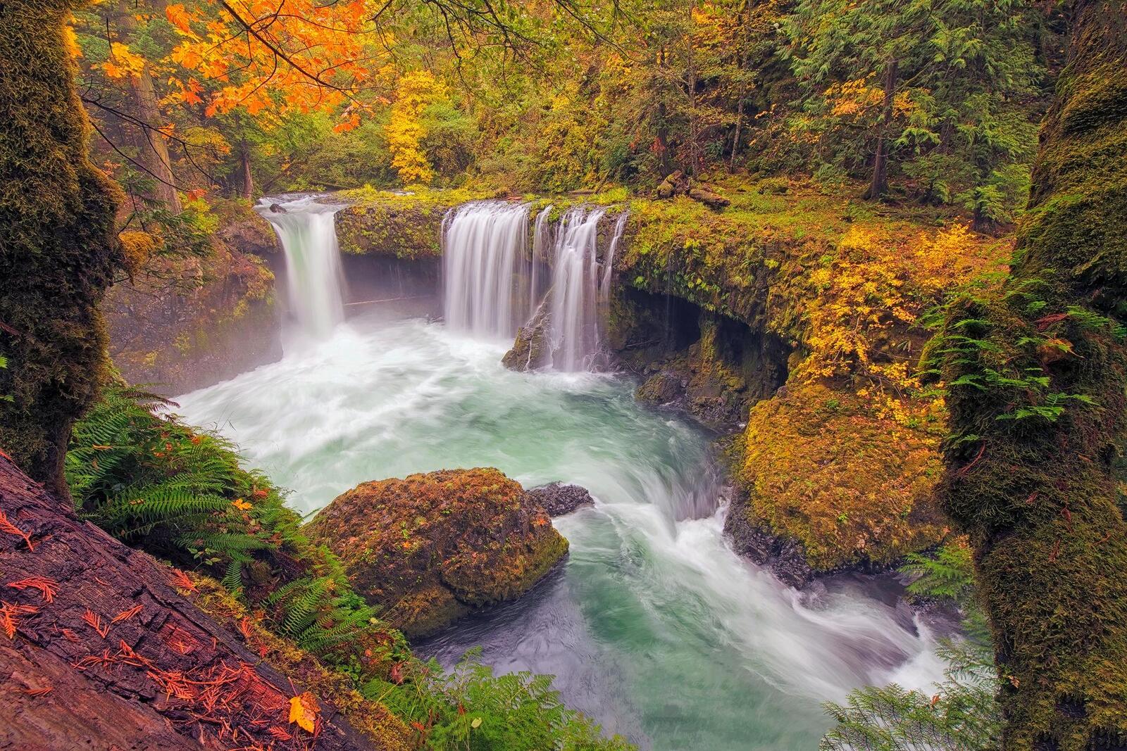 Wallpapers Washington Columbia River Gorge Autumn colors on the desktop