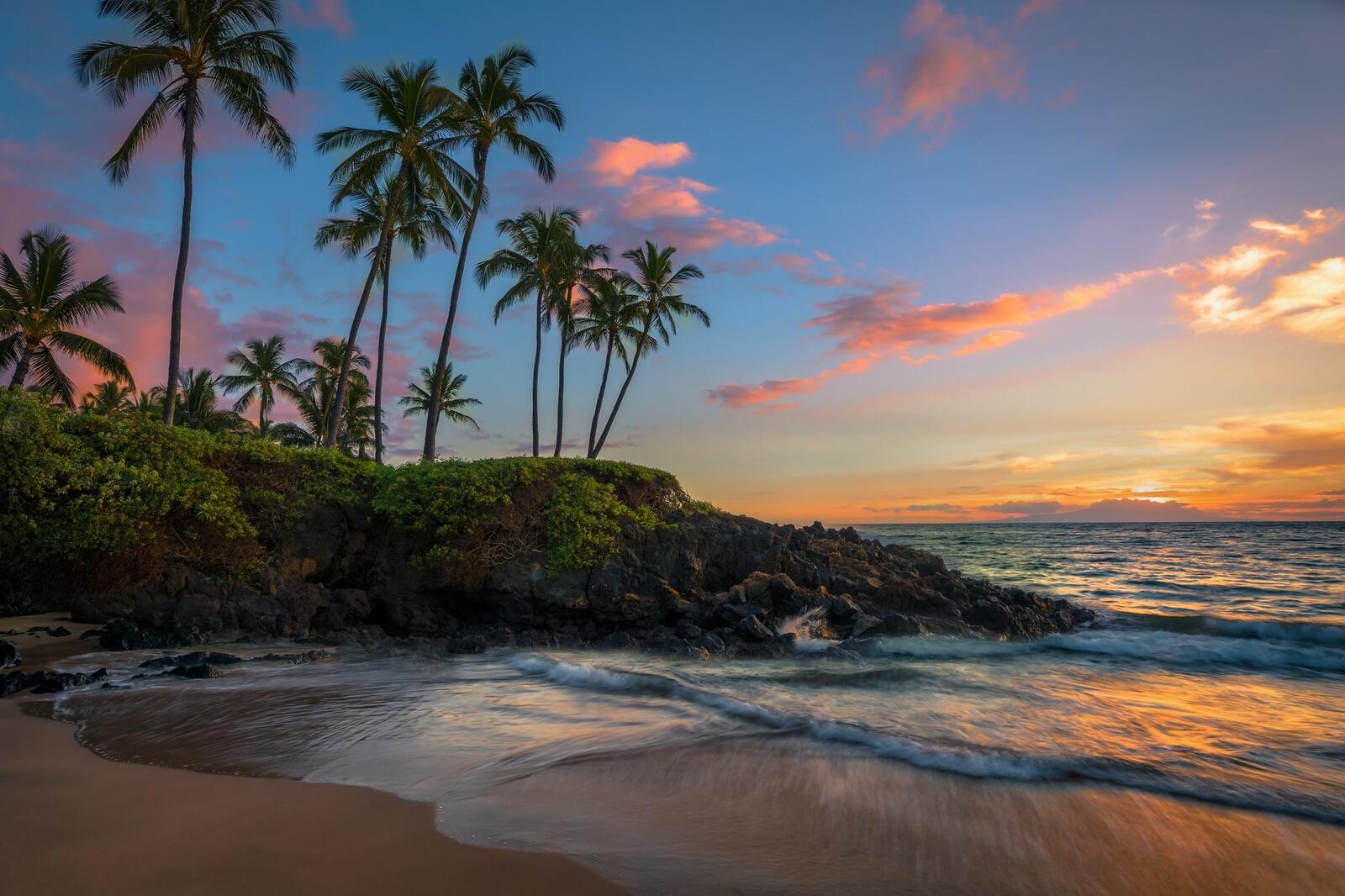 Wallpapers Maui Hawaii sunset on the desktop