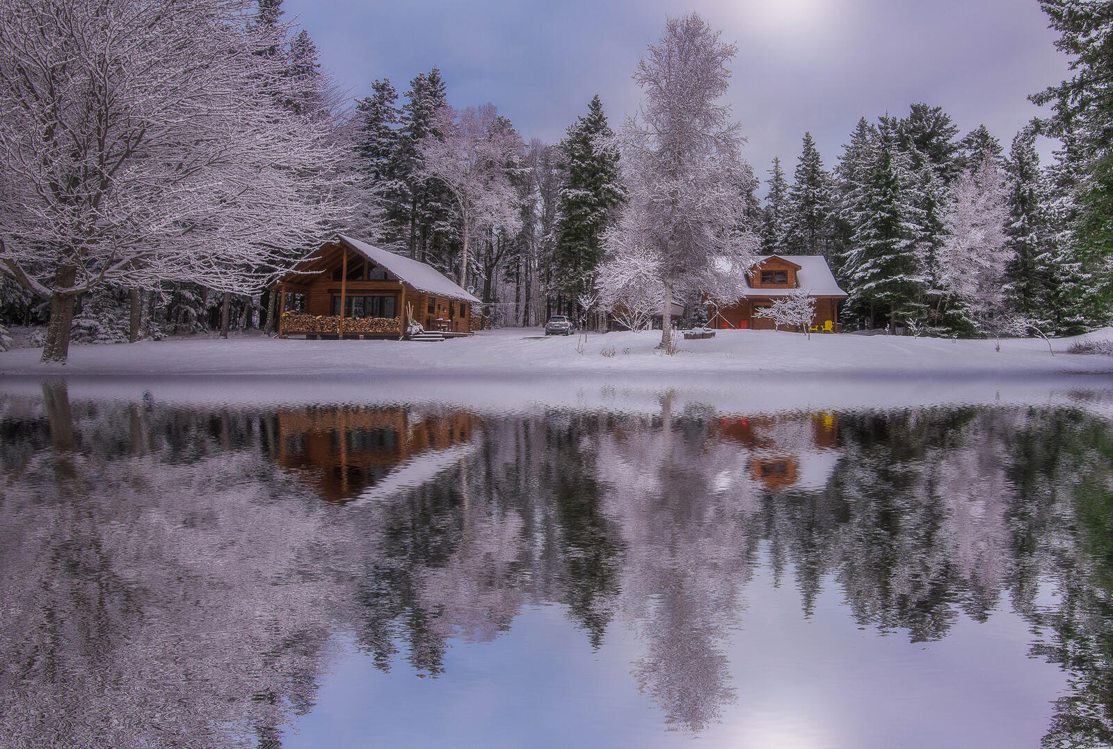 Бесплатное фото Зимнее озеро