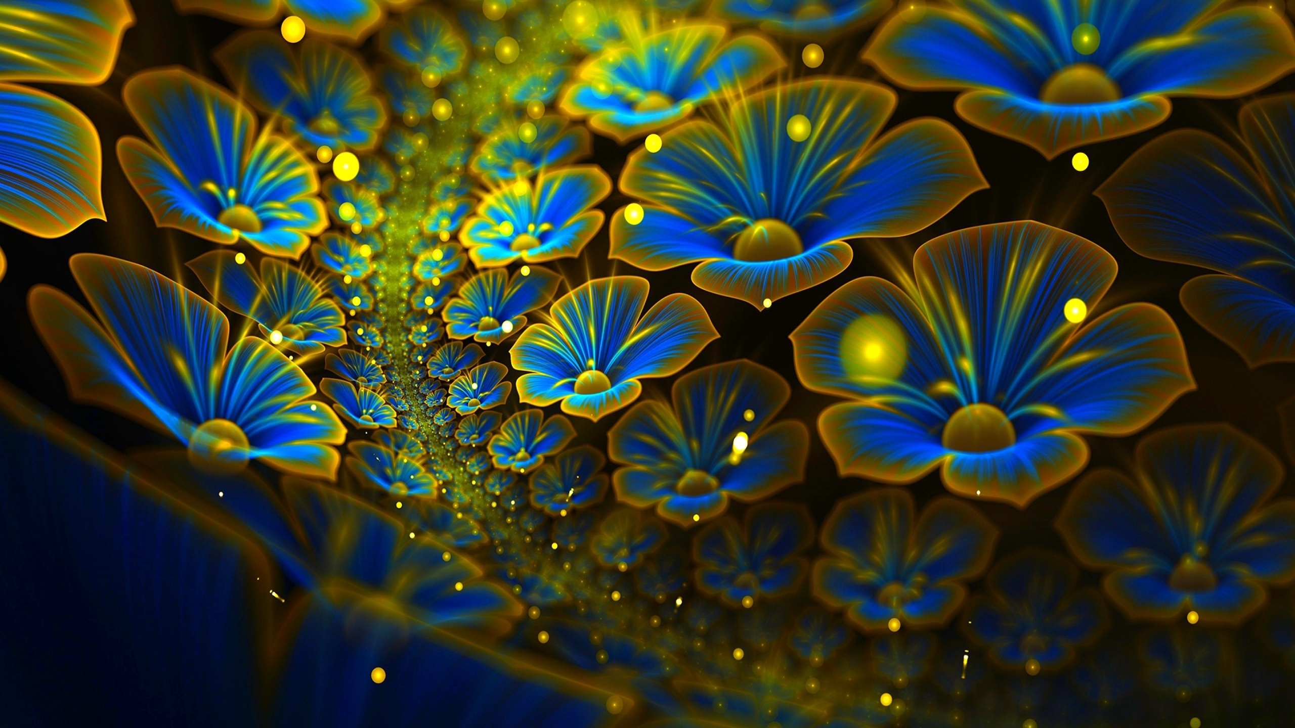Wallpapers fractal flowers petals sunlight on the desktop