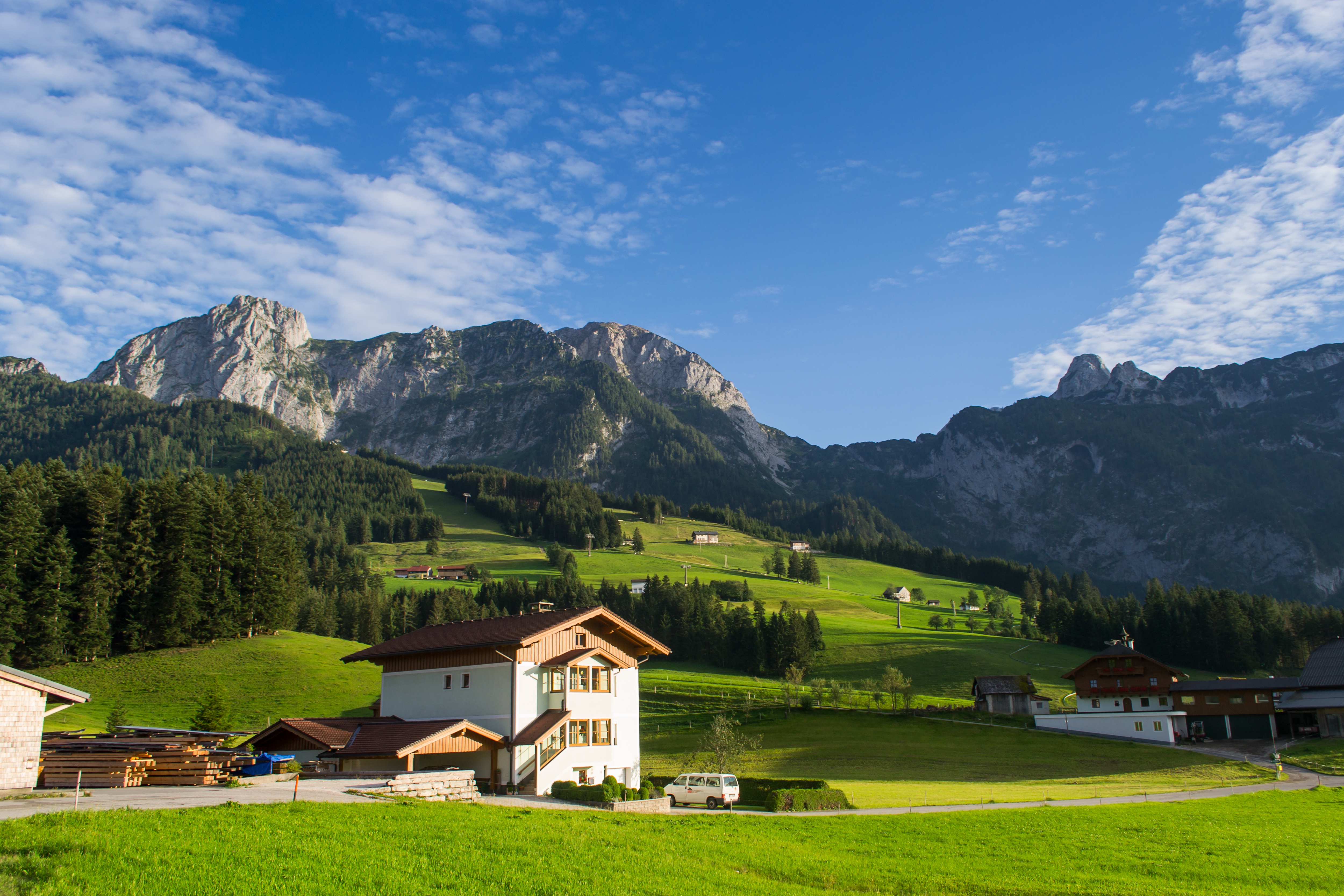 Фото лес горные леса горная Австрия - бесплатные картинки на Fonwall