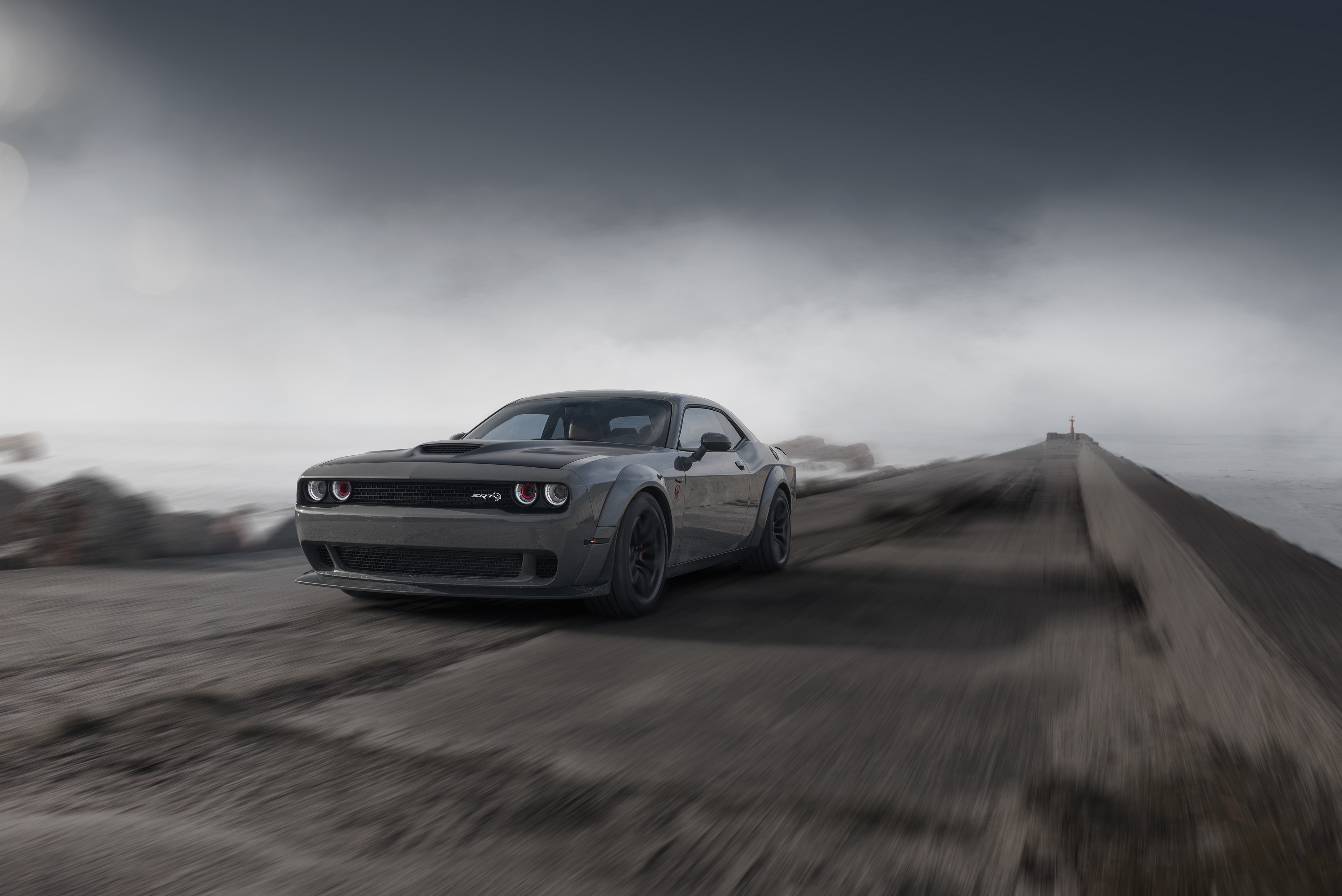 Wallpapers in move Dodge Challenger front of on the desktop