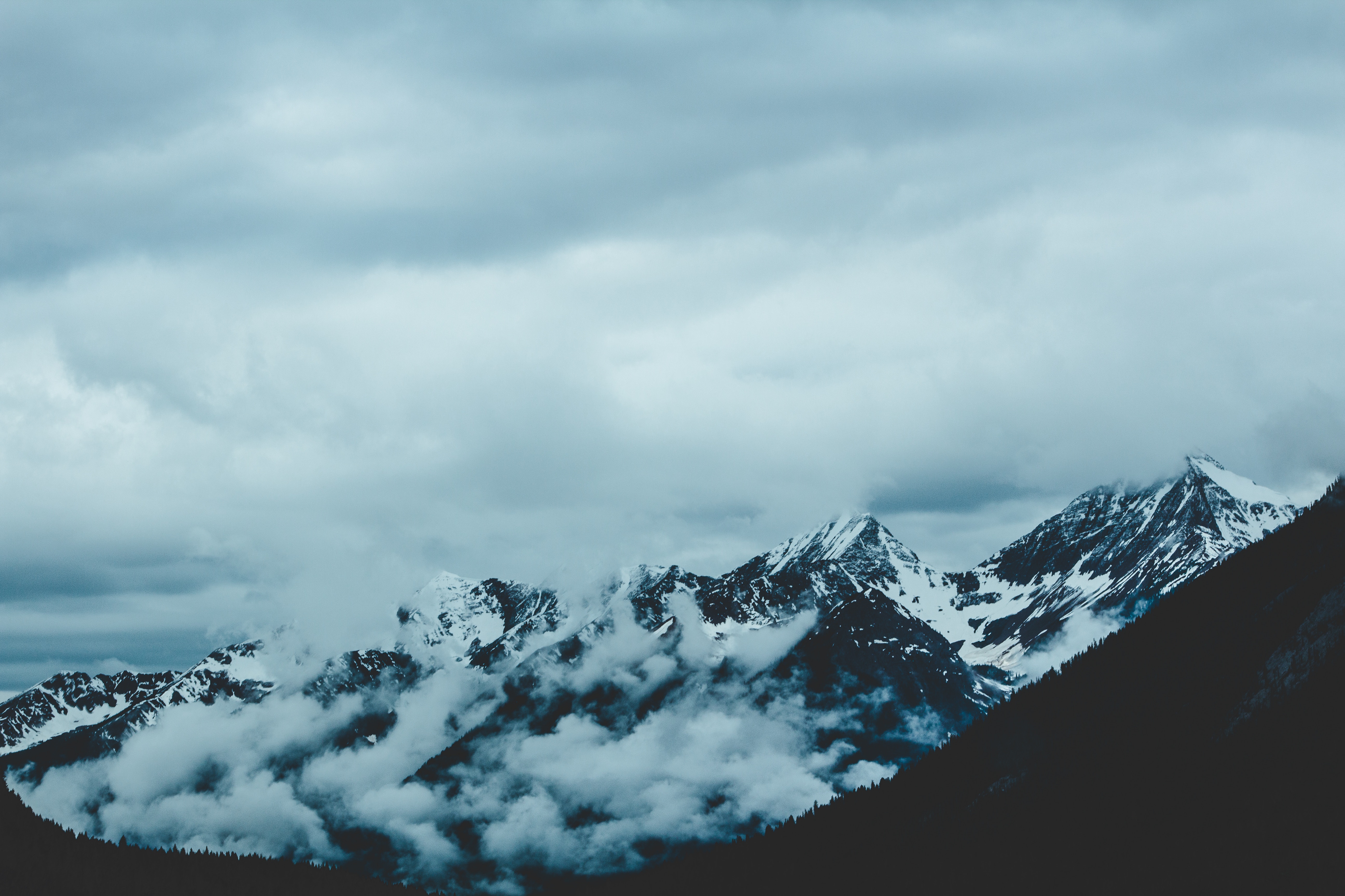 Фото бесплатно горы, туман, небо