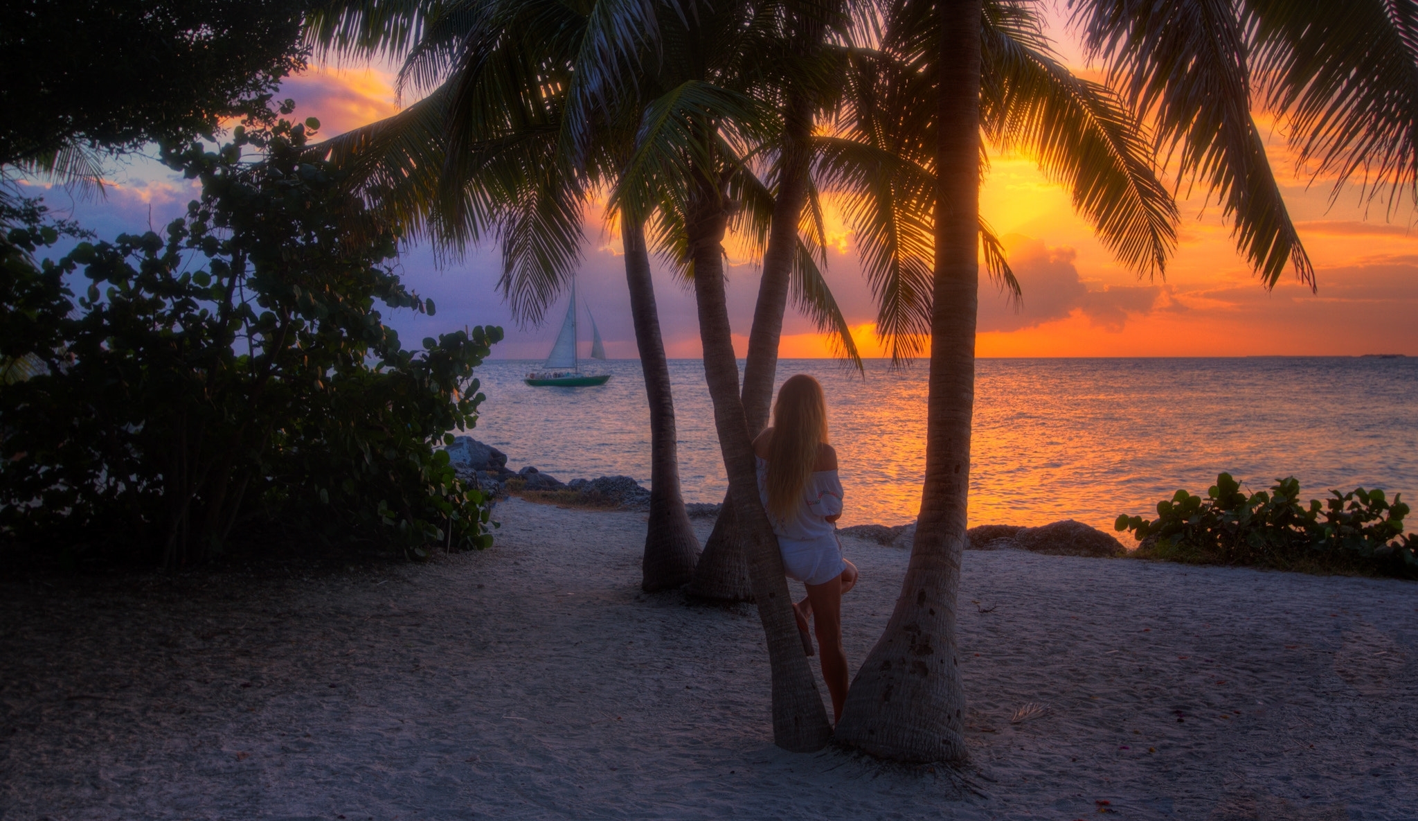 Photo free the sunset, Maldives, the sea