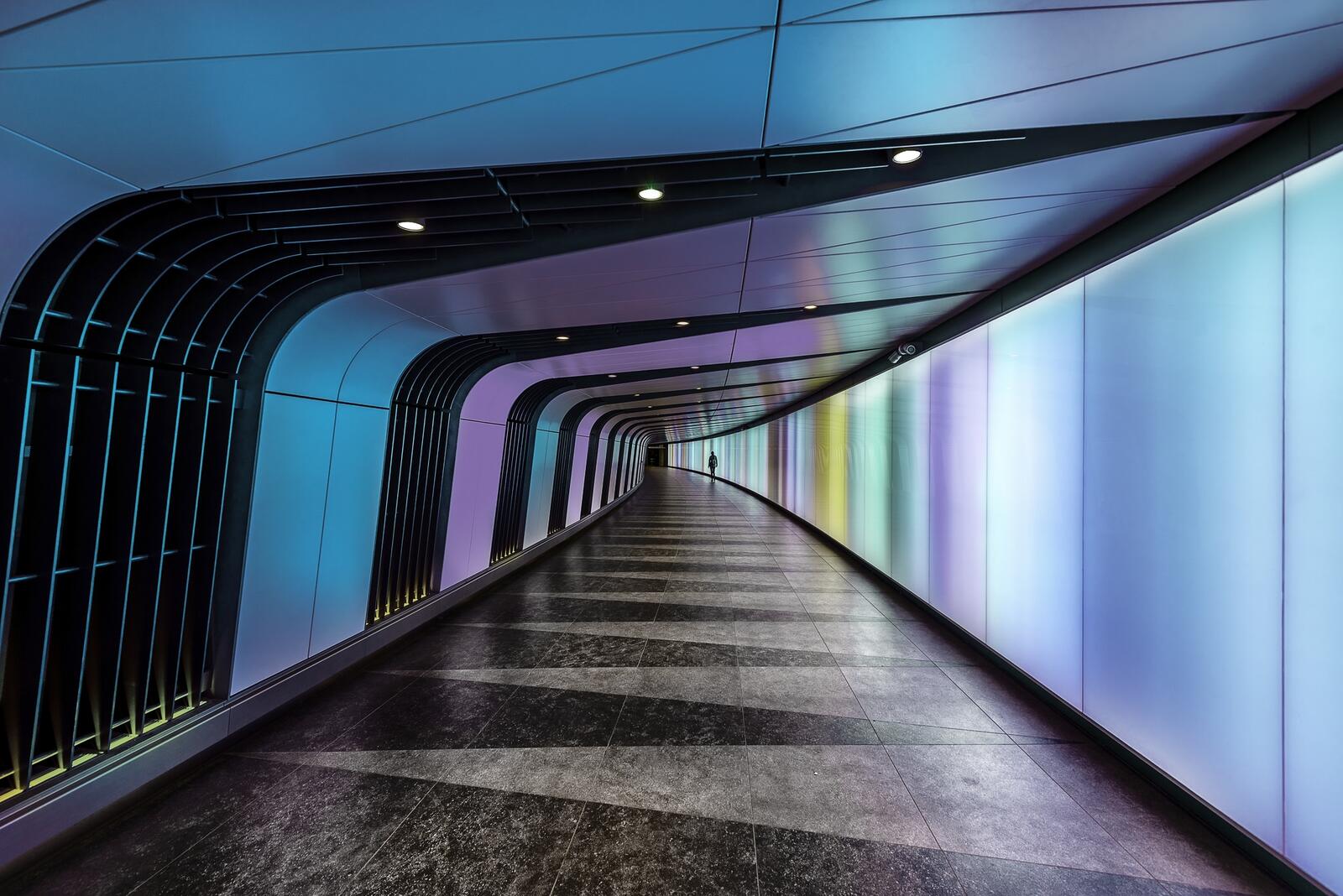Обои Изображение тоннеля Лондона в Кингс-Кросс Сент-Панкрас тоннель архитектура на рабочий стол