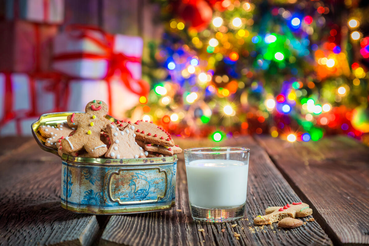Cookies, new year, and milk