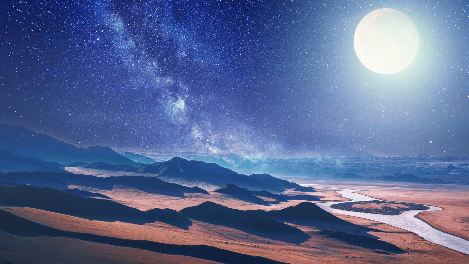 Wallpapers planet surface moon desert on the desktop