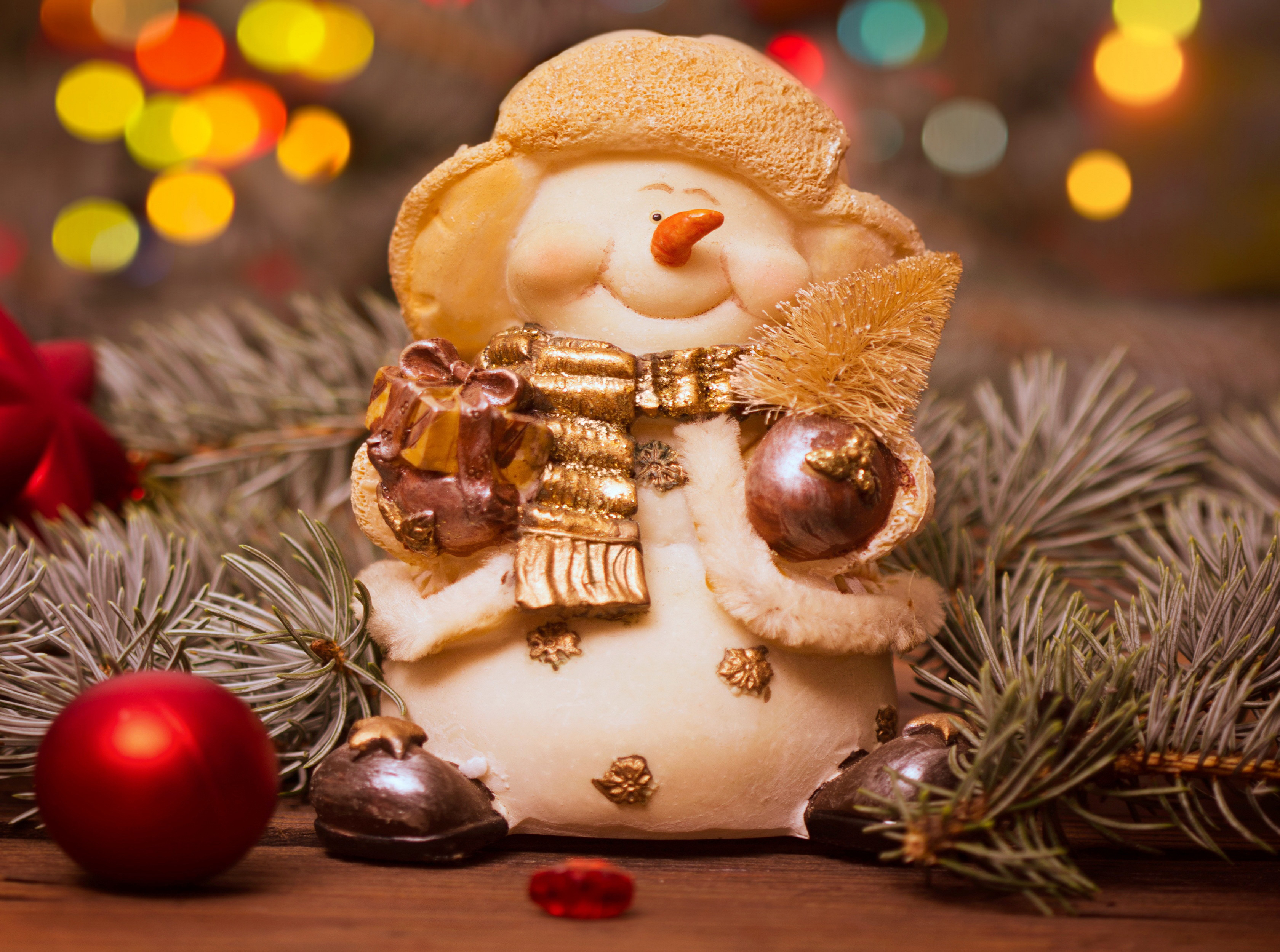 Wallpapers snowman new years toys holiday on the desktop