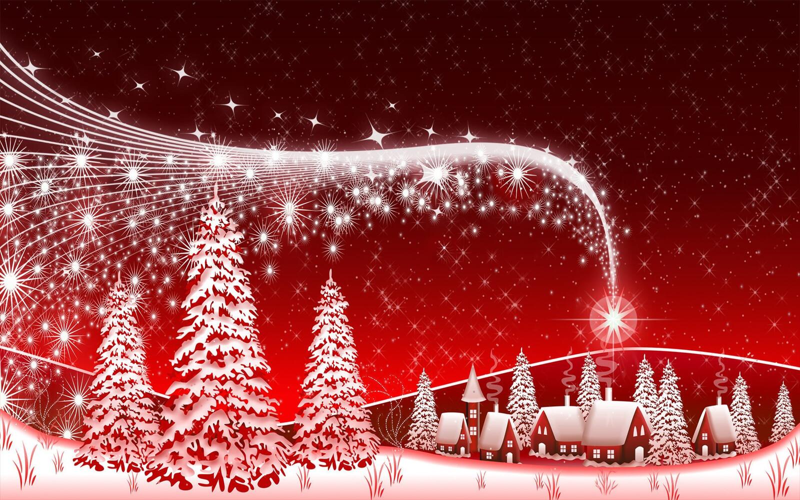 Wallpapers volshebstvo snow christmas trees on the desktop