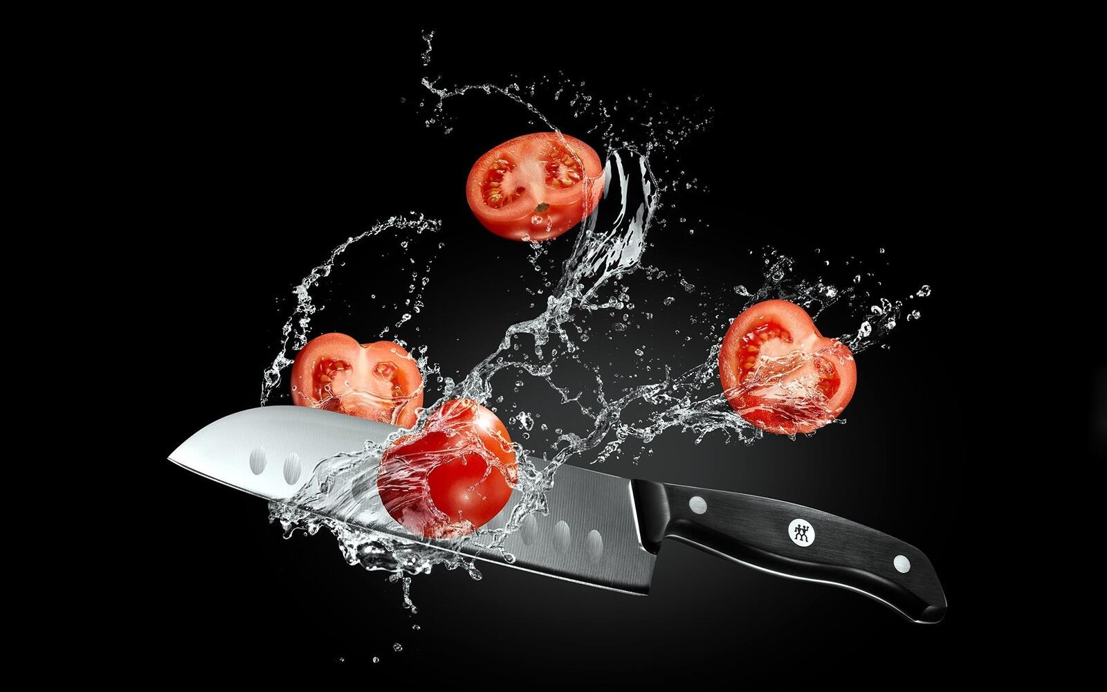 Wallpapers tomato Wallpaper Knife food on the desktop