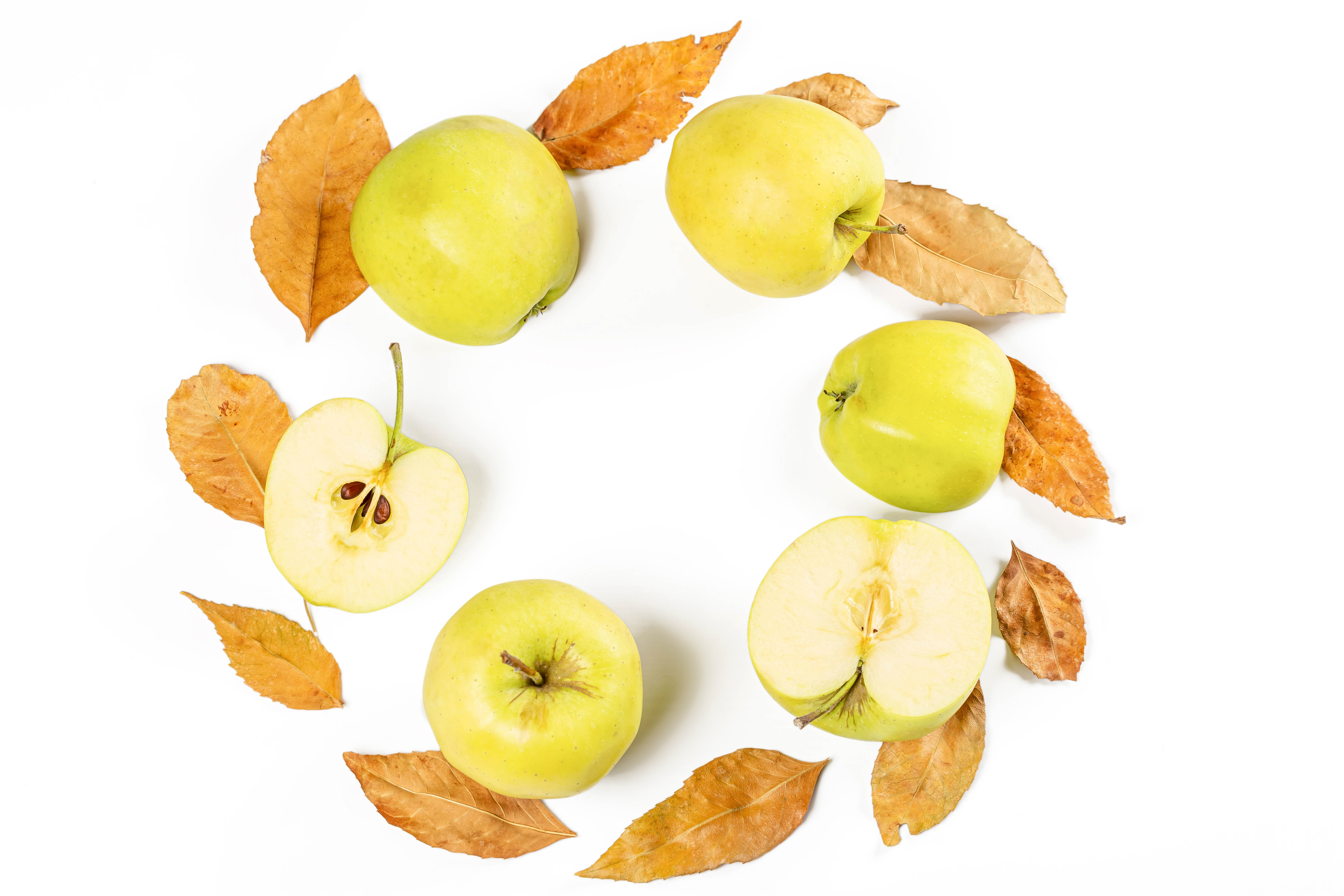 Обои еда лист яблоки на рабочий стол