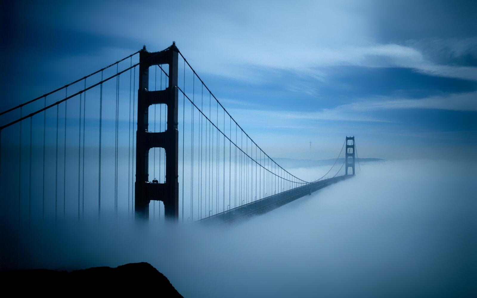 Wallpapers San Francisco fog Golden gate on the desktop