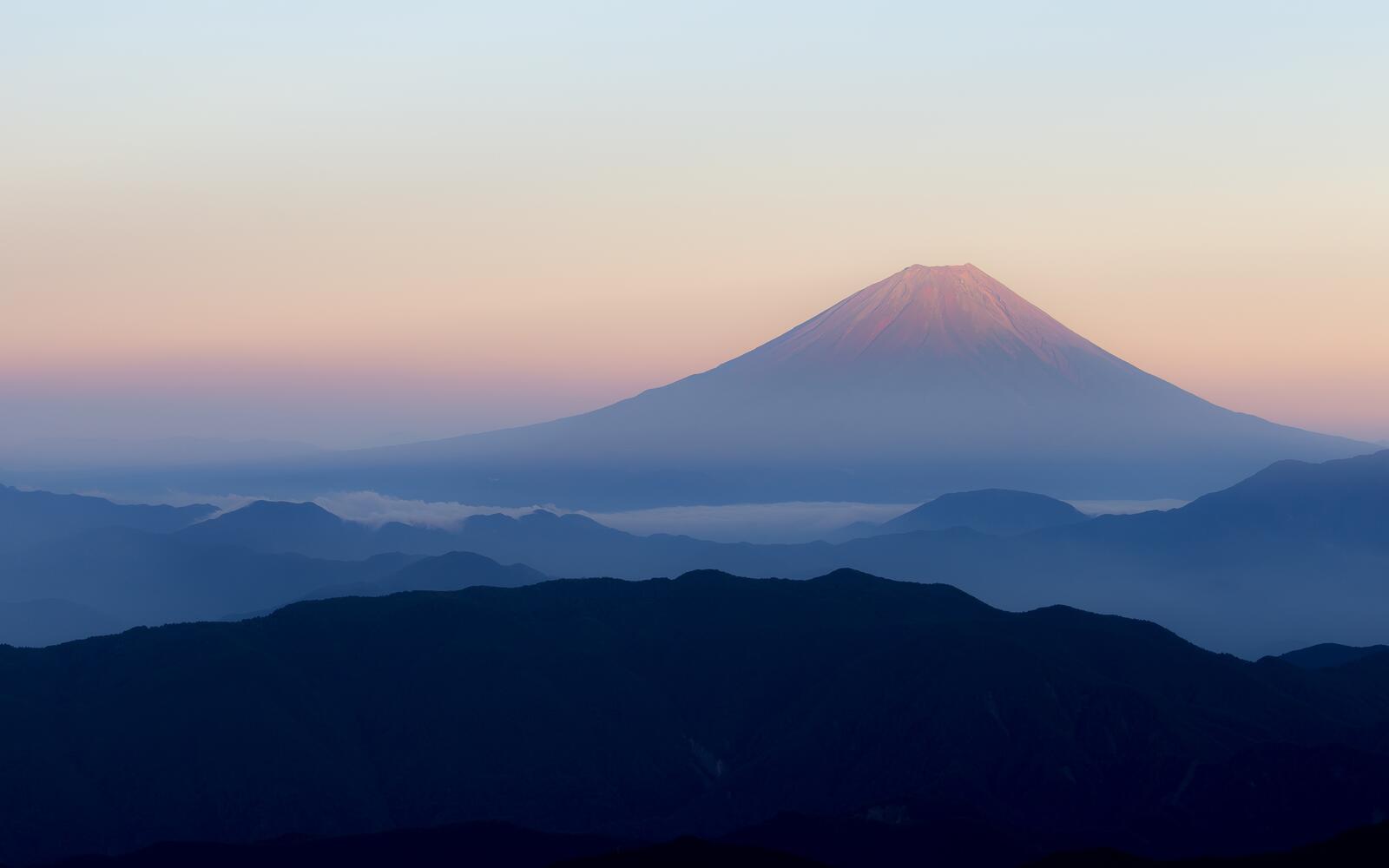Обои обои япония гора фудзи чистое небо на рабочий стол