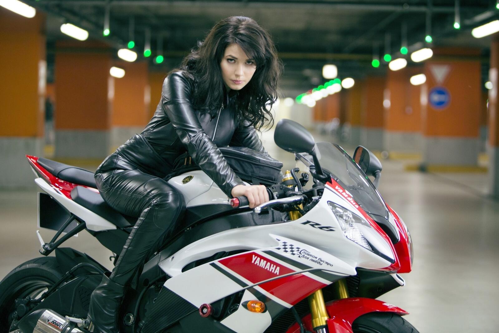 Wallpapers yuliya snigir motorcycle actress on the desktop