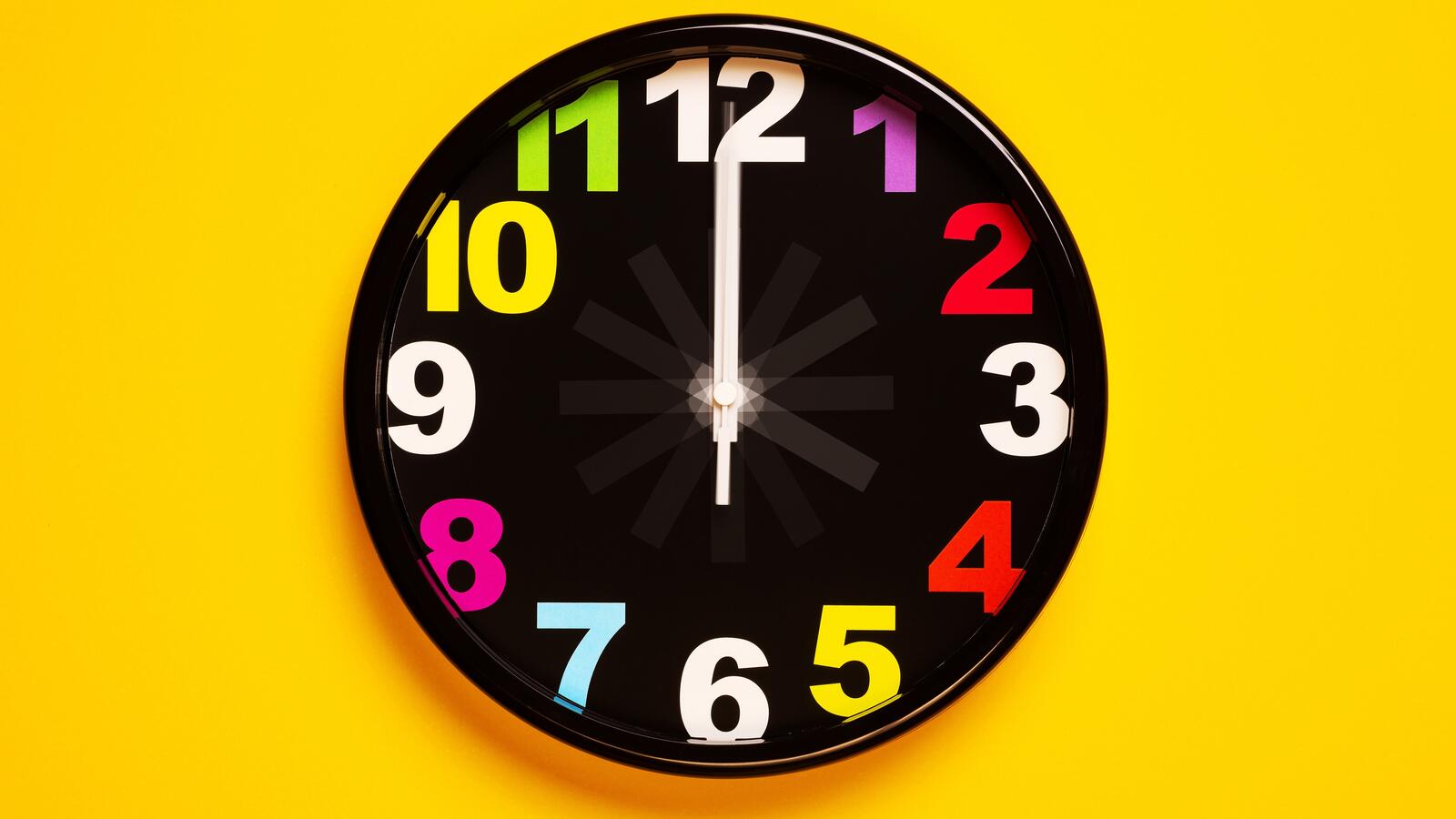 Wallpapers wallpaper colorful clock yellow wall yellow background on the desktop
