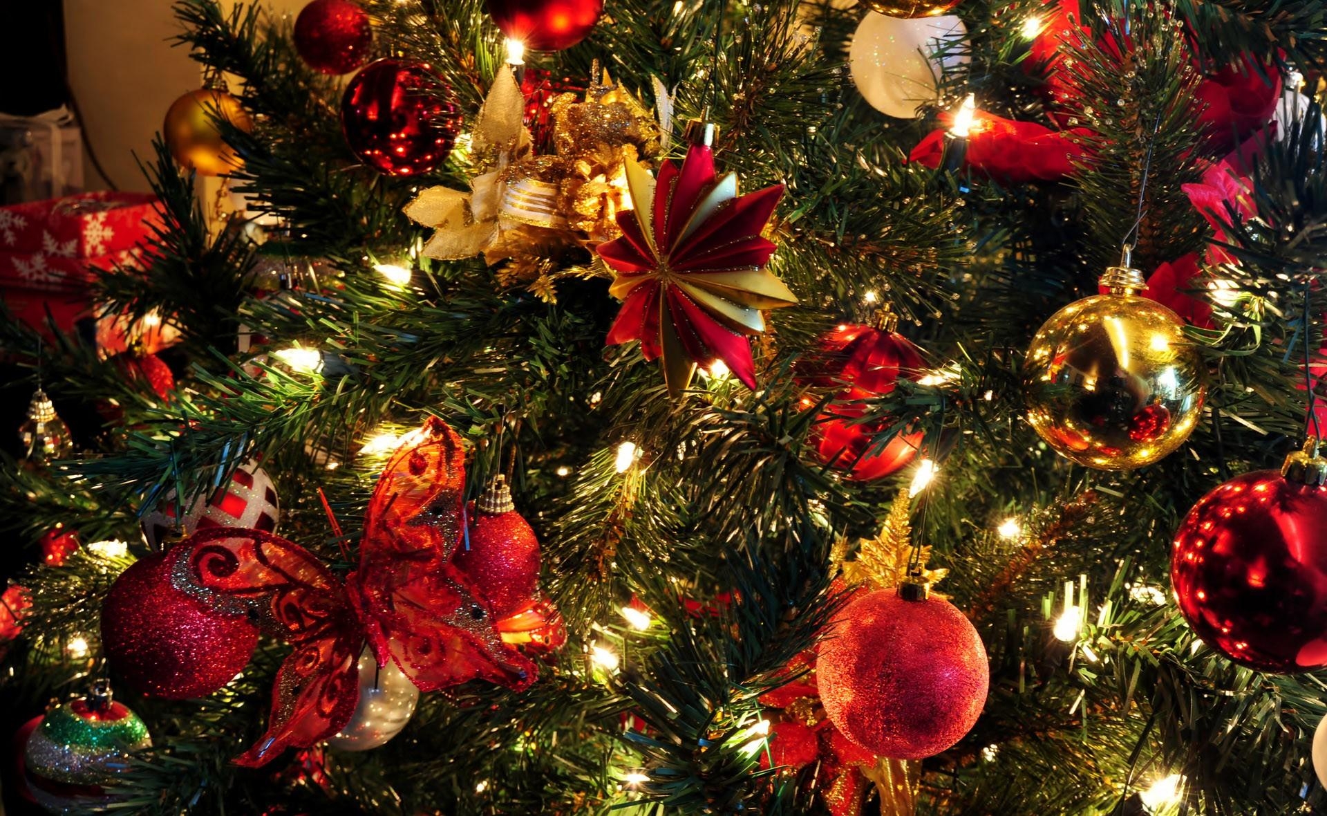 Фото бесплатно декор, рождественская елка, игрушки