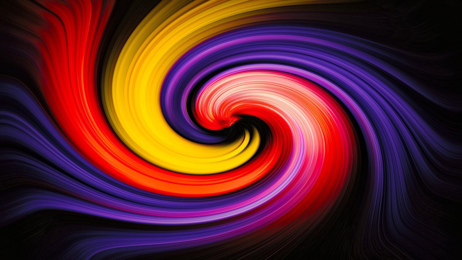 Wallpapers colorful lines spiral on the desktop