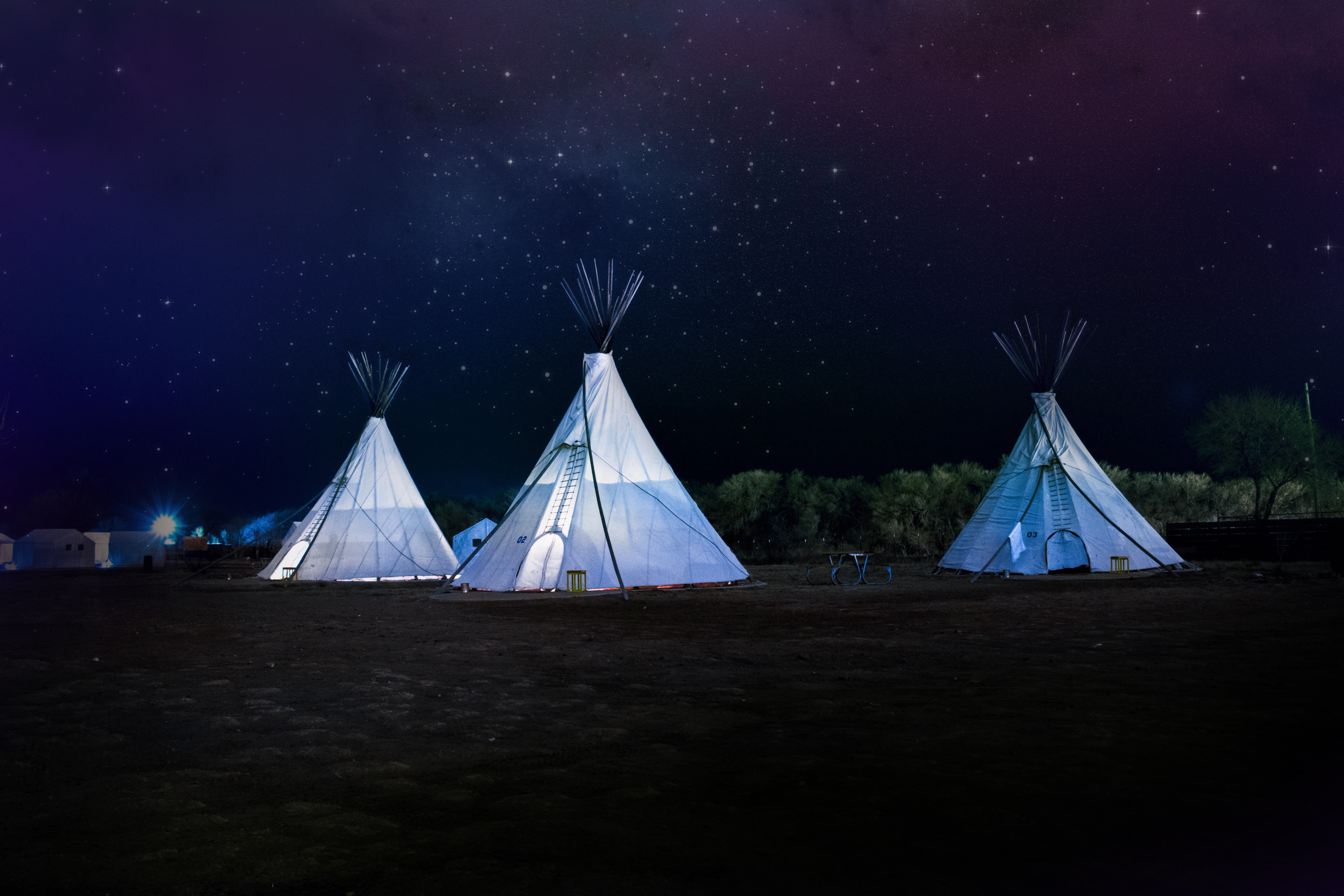 Wallpapers night tents camp on the desktop