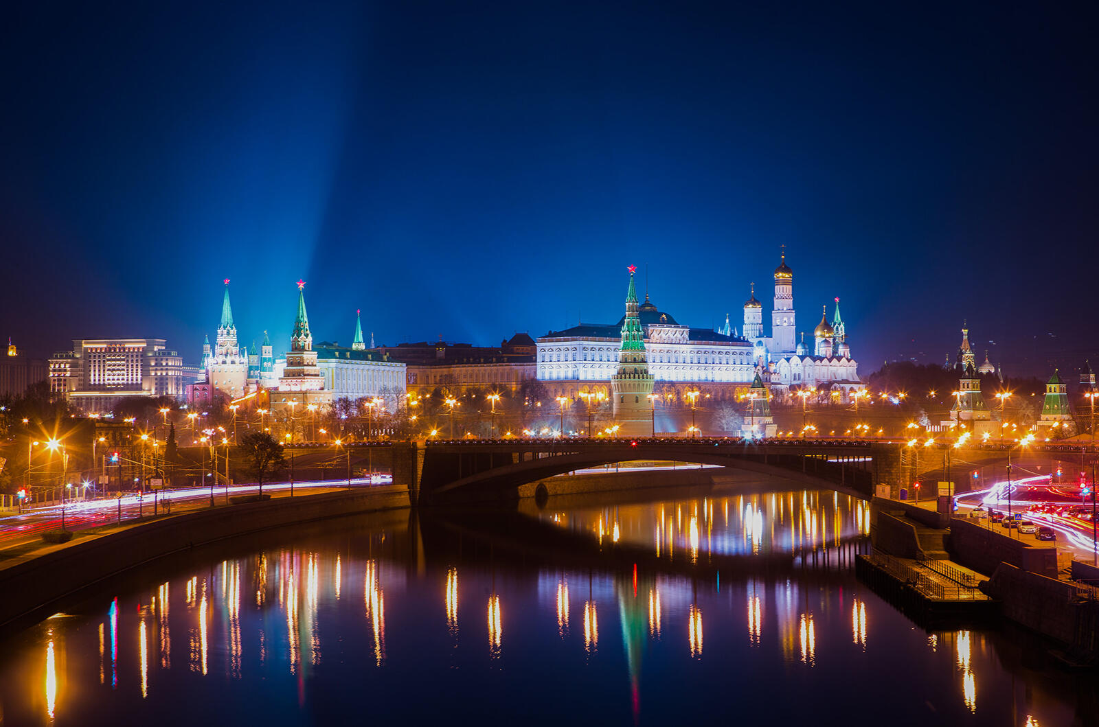 Wallpapers Moscow city night on the desktop