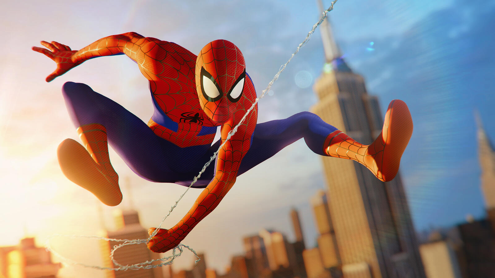 Wallpapers PS4 games artist spiderman into the spider verse on the desktop