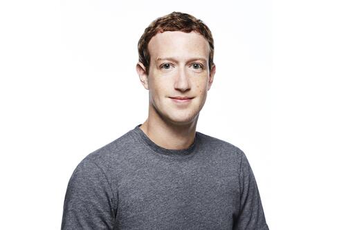 Портрет Марка Цукерберга на белом фоне