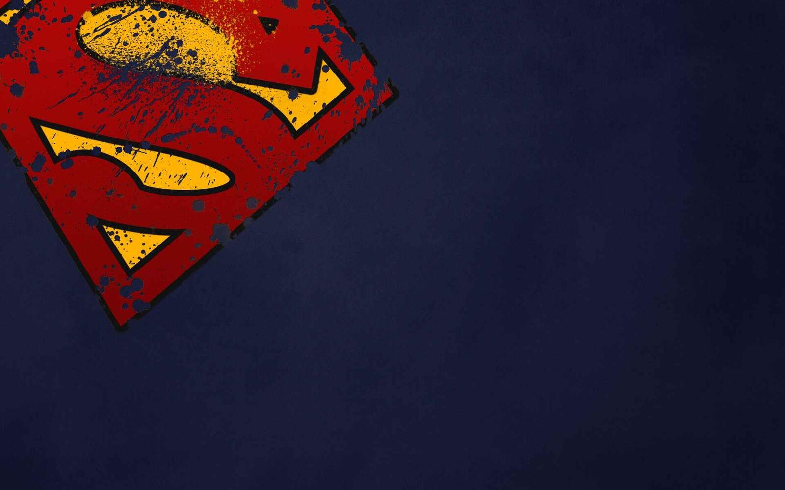Free photo Painted superman logo