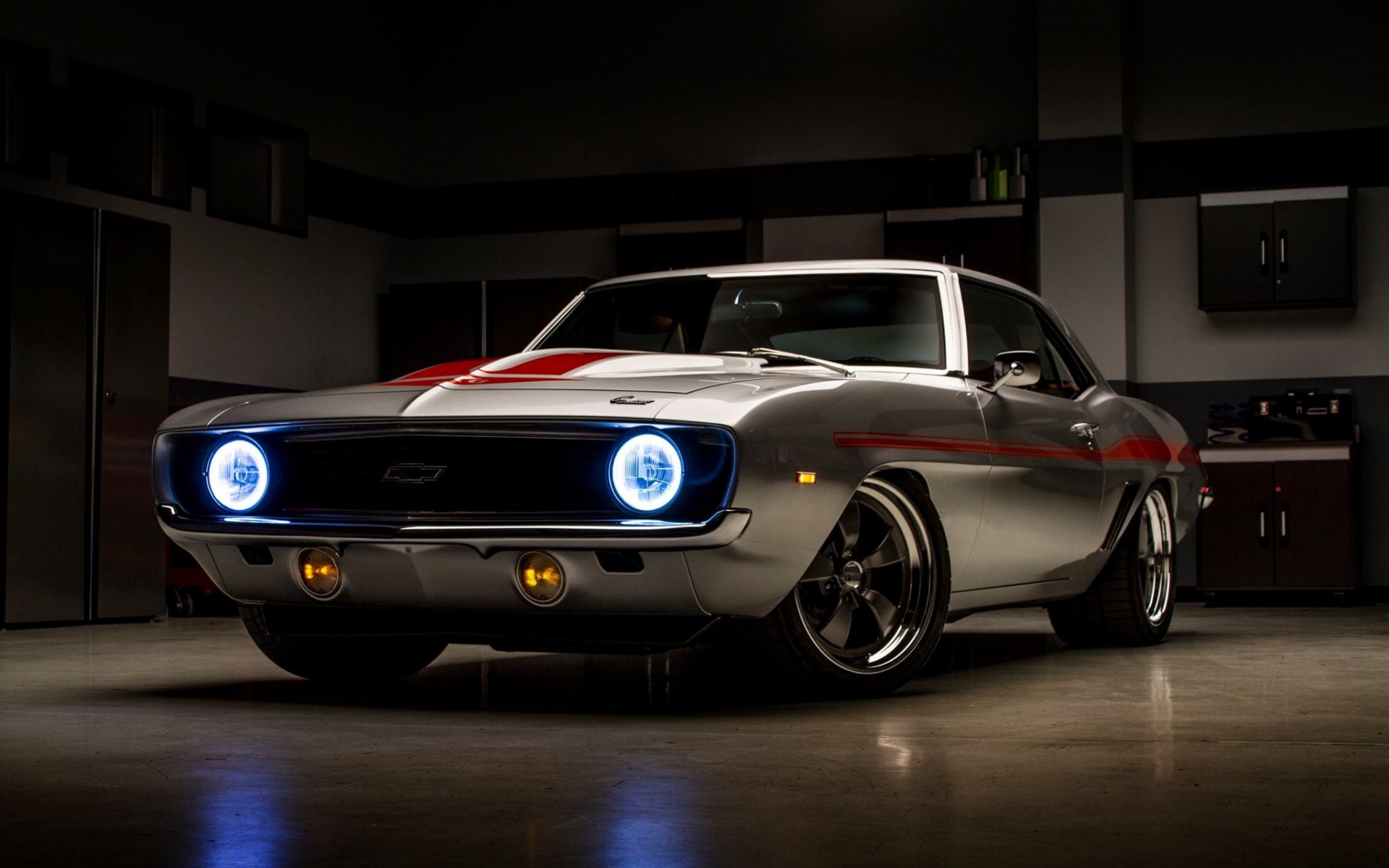 Photo free muscle cars, front view, headlights