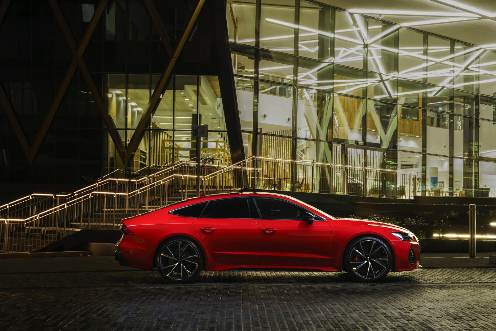 Wallpapers red car Audi RS7 Audi on the desktop