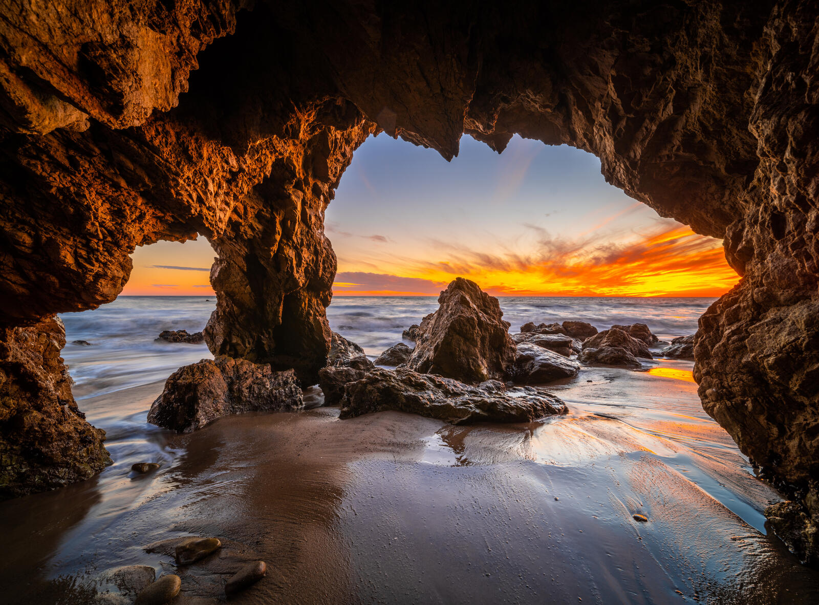 Обои арка калифорнийская скала скалистый берег на рабочий стол
