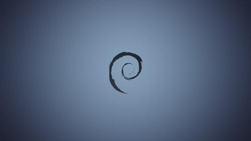 Debian логотип серый фон