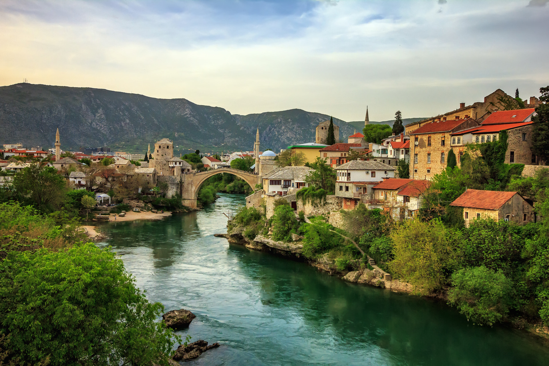 Обои Старый мост Mostar Bosnia на рабочий стол