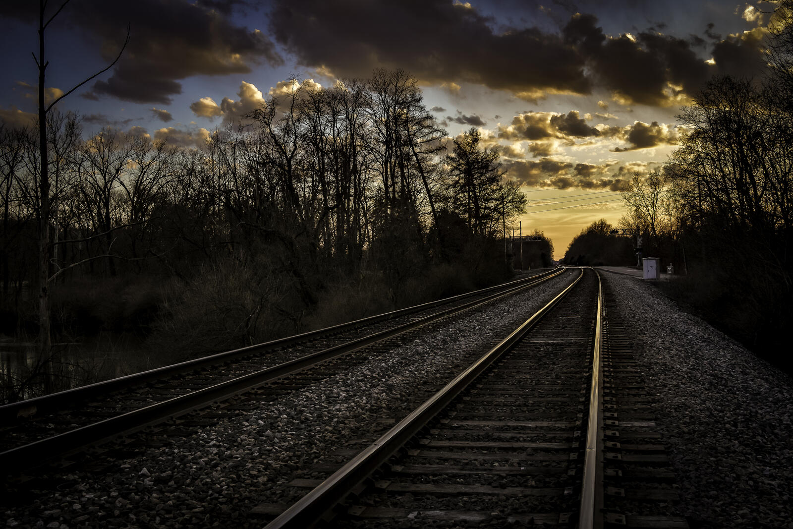 Wallpapers railroad tracks sunset track on the desktop